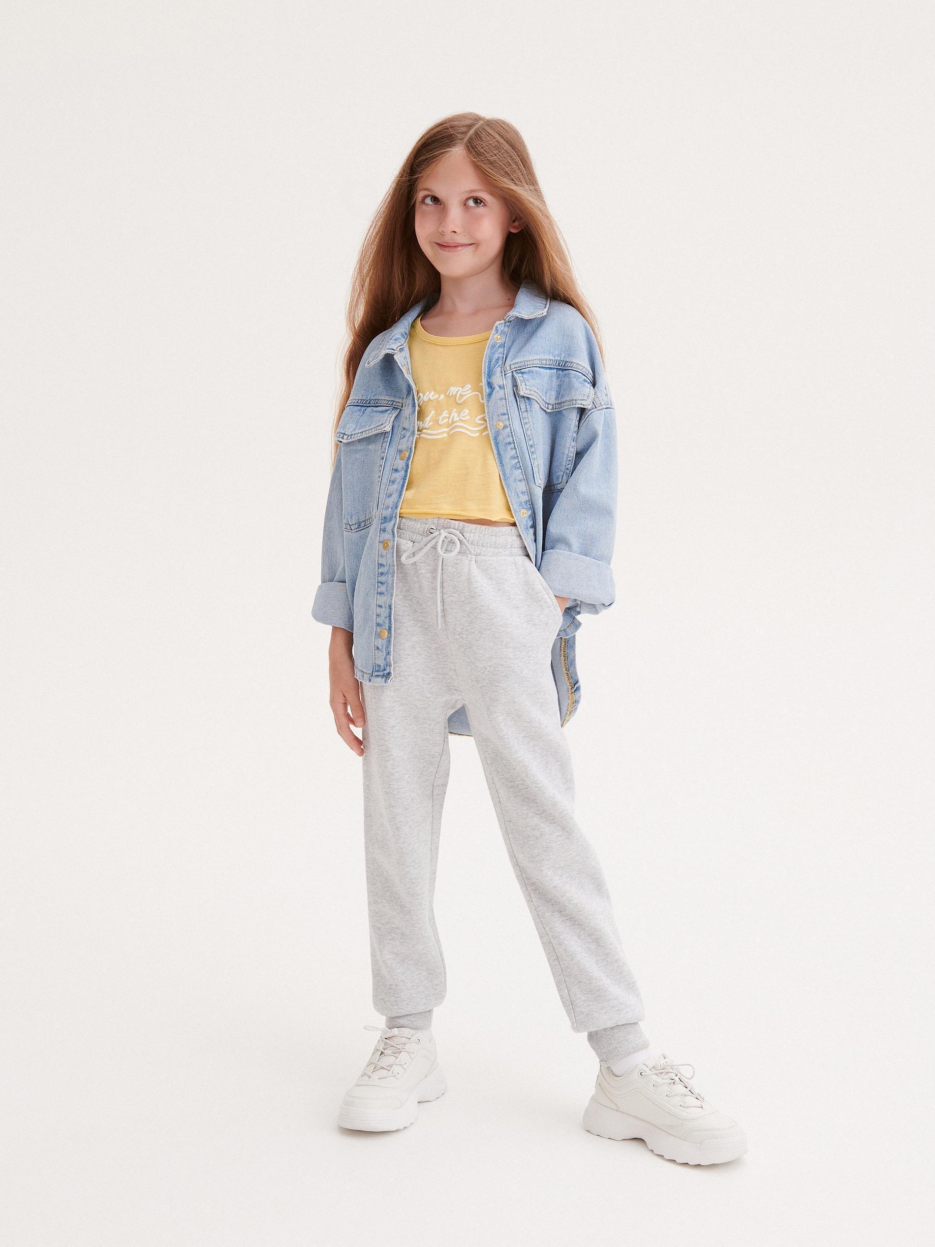 Grey Sweatpants, Kids Girl, , large image number 1