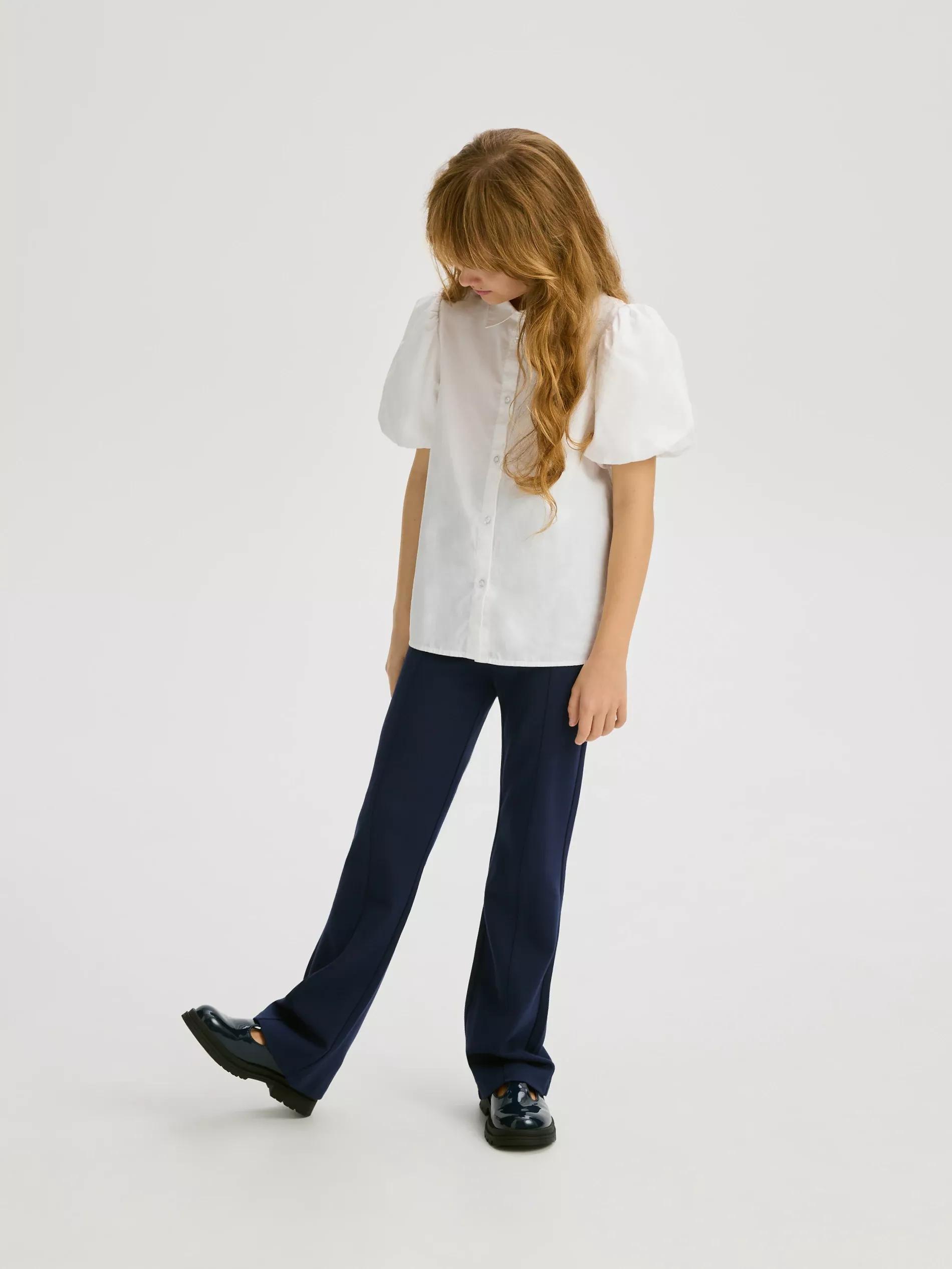 Navy Flare Trousers, , large image number 2