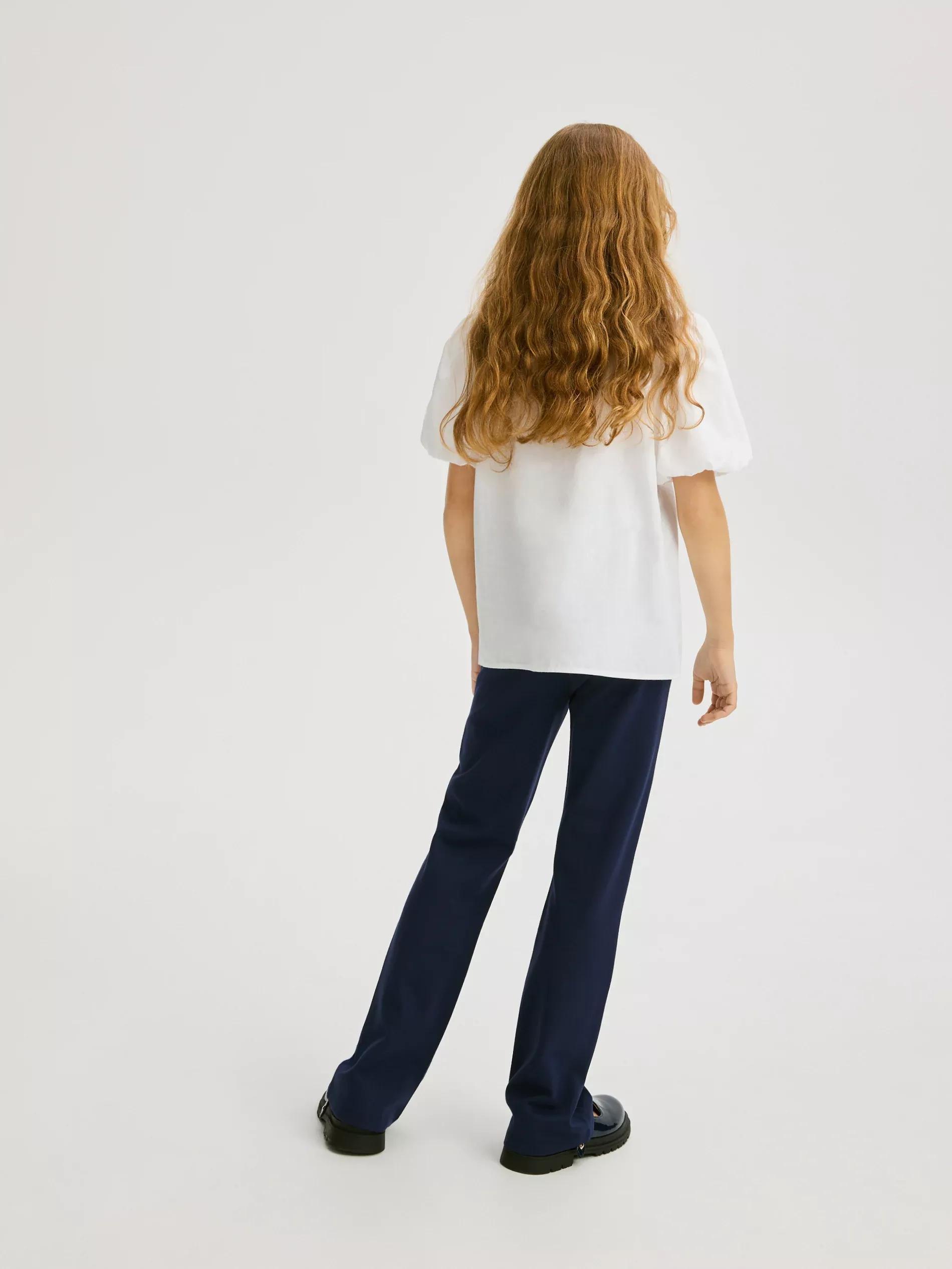 Navy Flare Trousers, , large image number 3