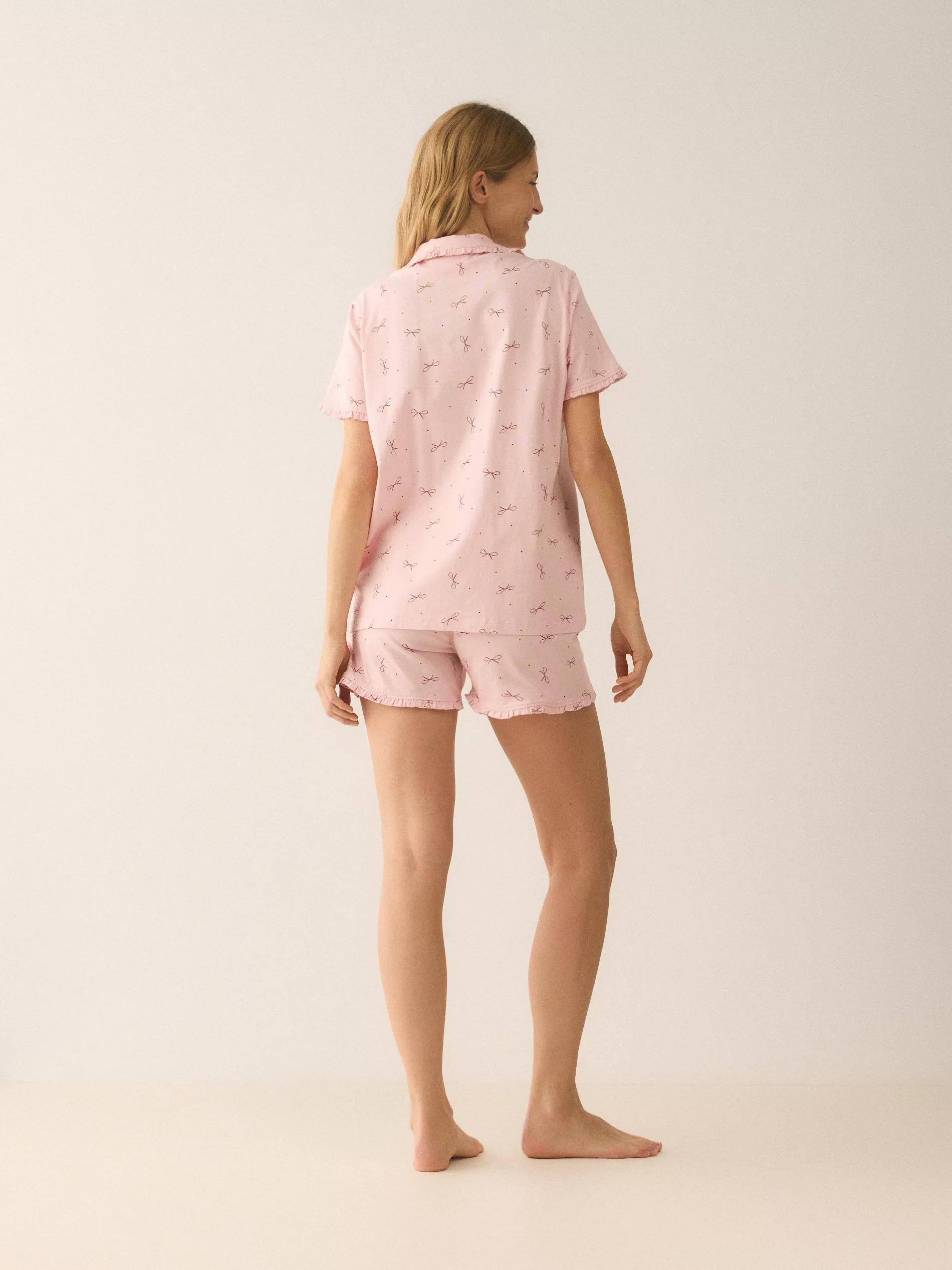 Pink Patterned Two-Piece Pajamas, Pink, large image number 3