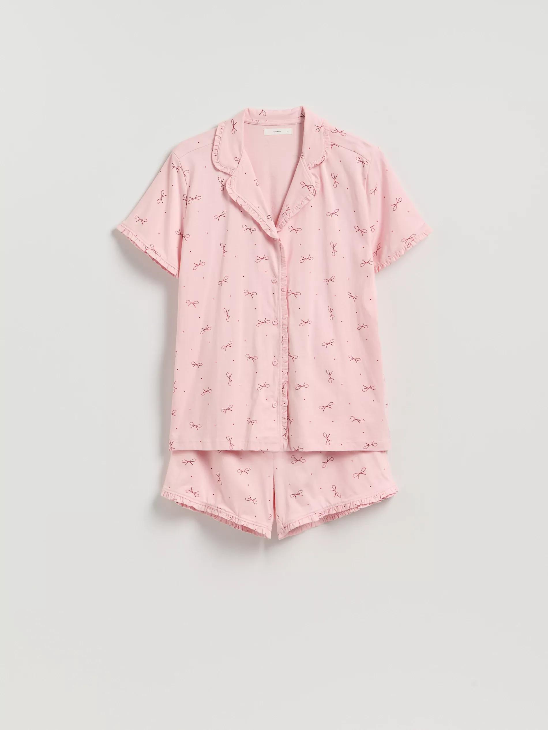 Pink Patterned Two-Piece Pajamas, Pink, large image number 4