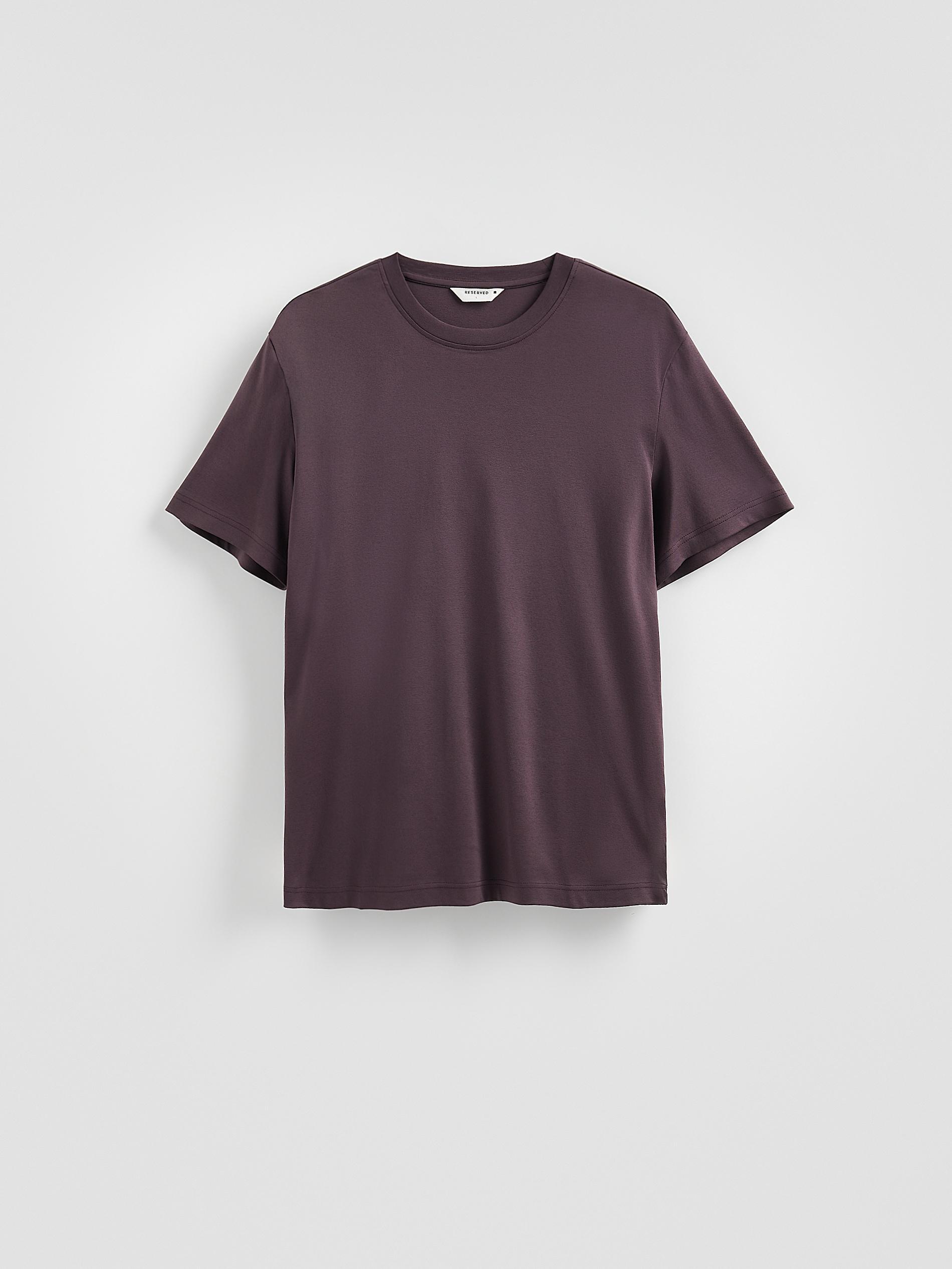 Brown Mercerised Organic Cotton Regular Fit T-Shirt, Brown, large image number 4