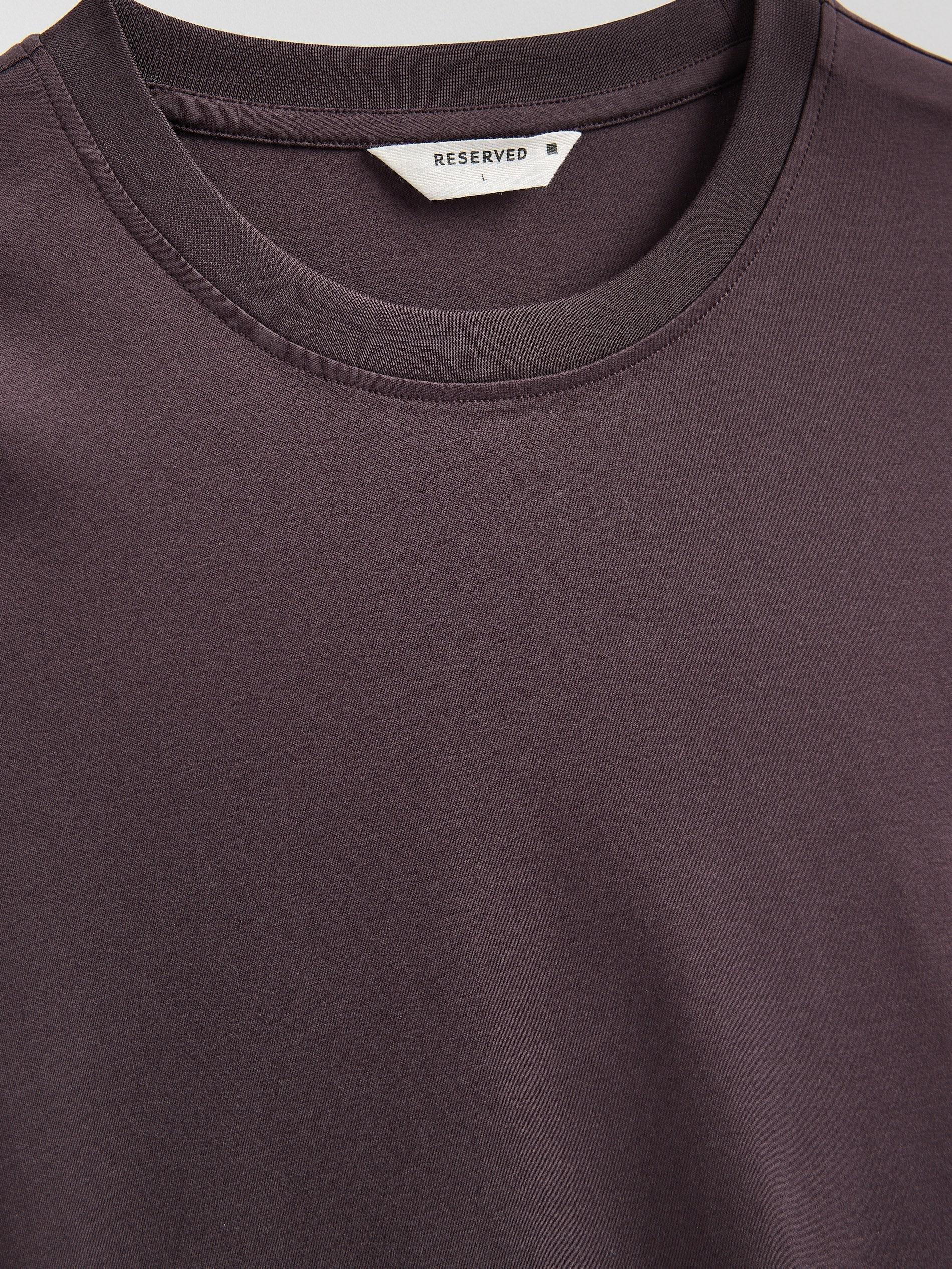 Brown Mercerised Organic Cotton Regular Fit T-Shirt, Brown, large image number 5