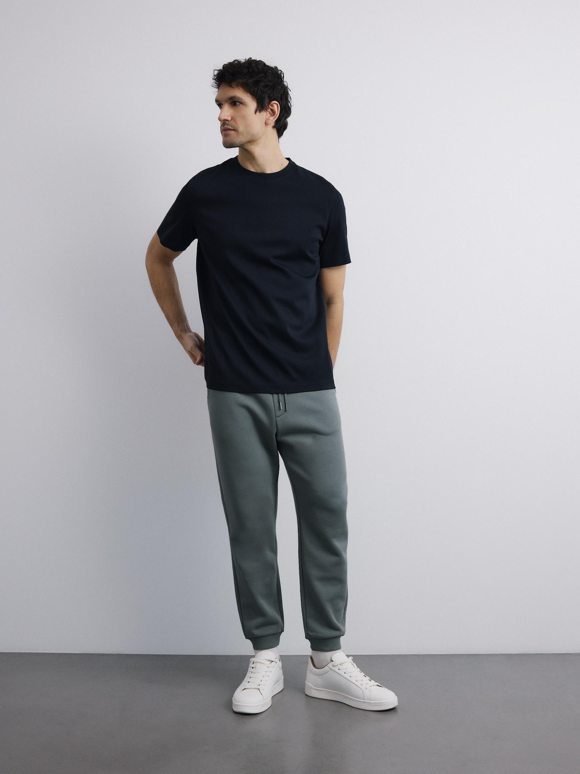 Black Mercerised Organic Cotton Regular Fit T-Shirt, Black, large image number 3