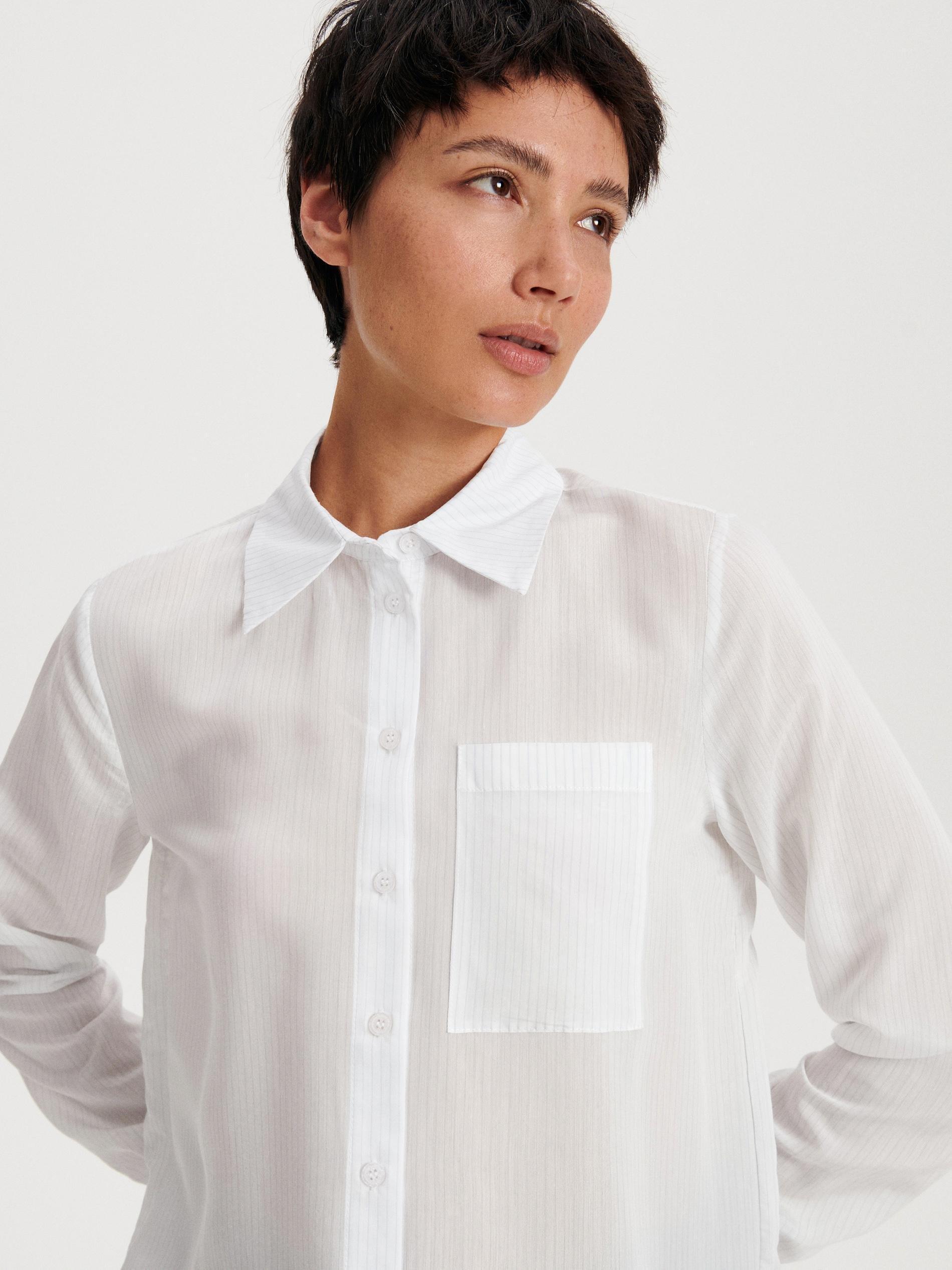 White Viscose Shirt, , large image number 1
