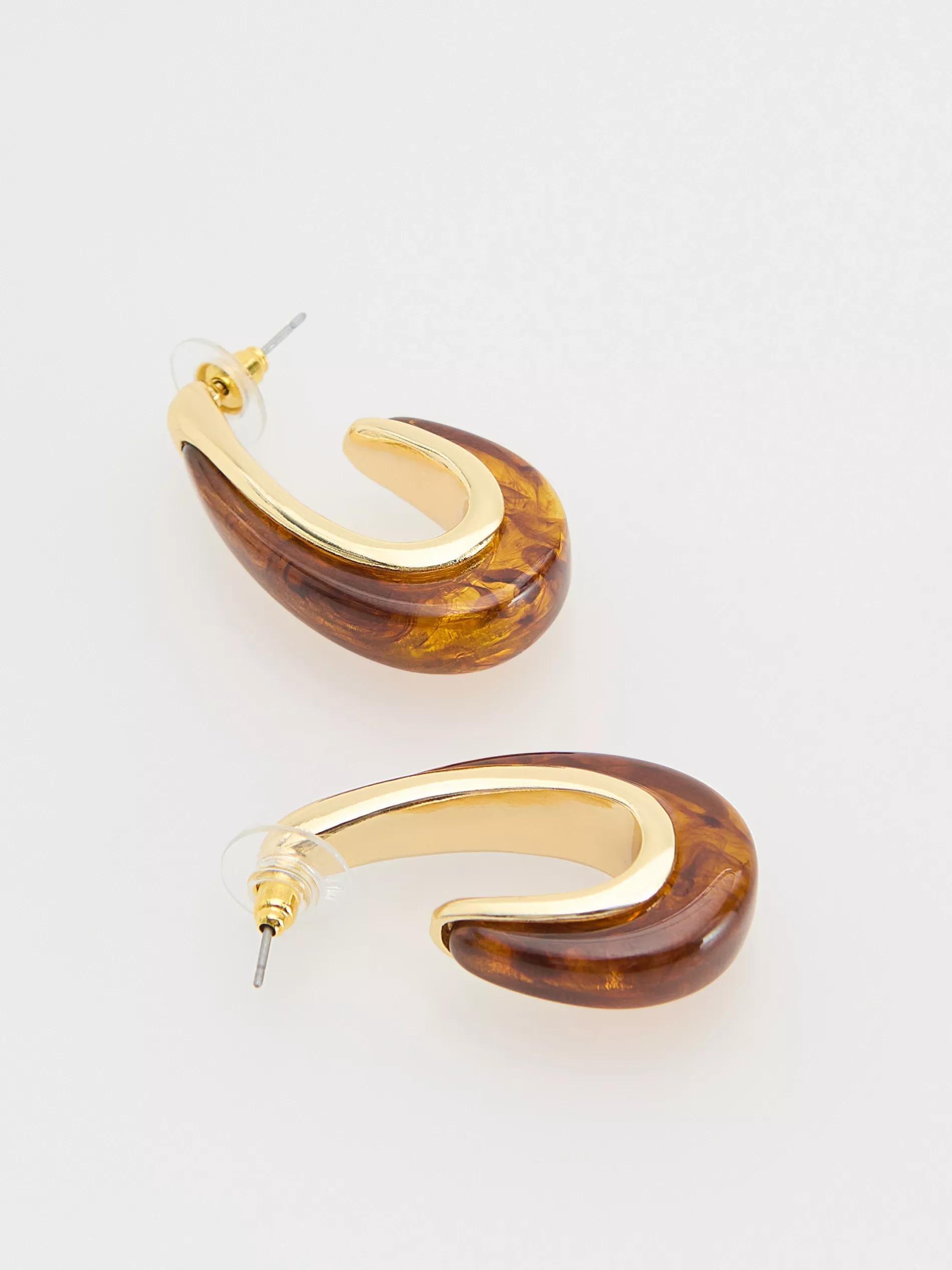 Multicolour Hoop Earrings, Multicolor, large image number 1