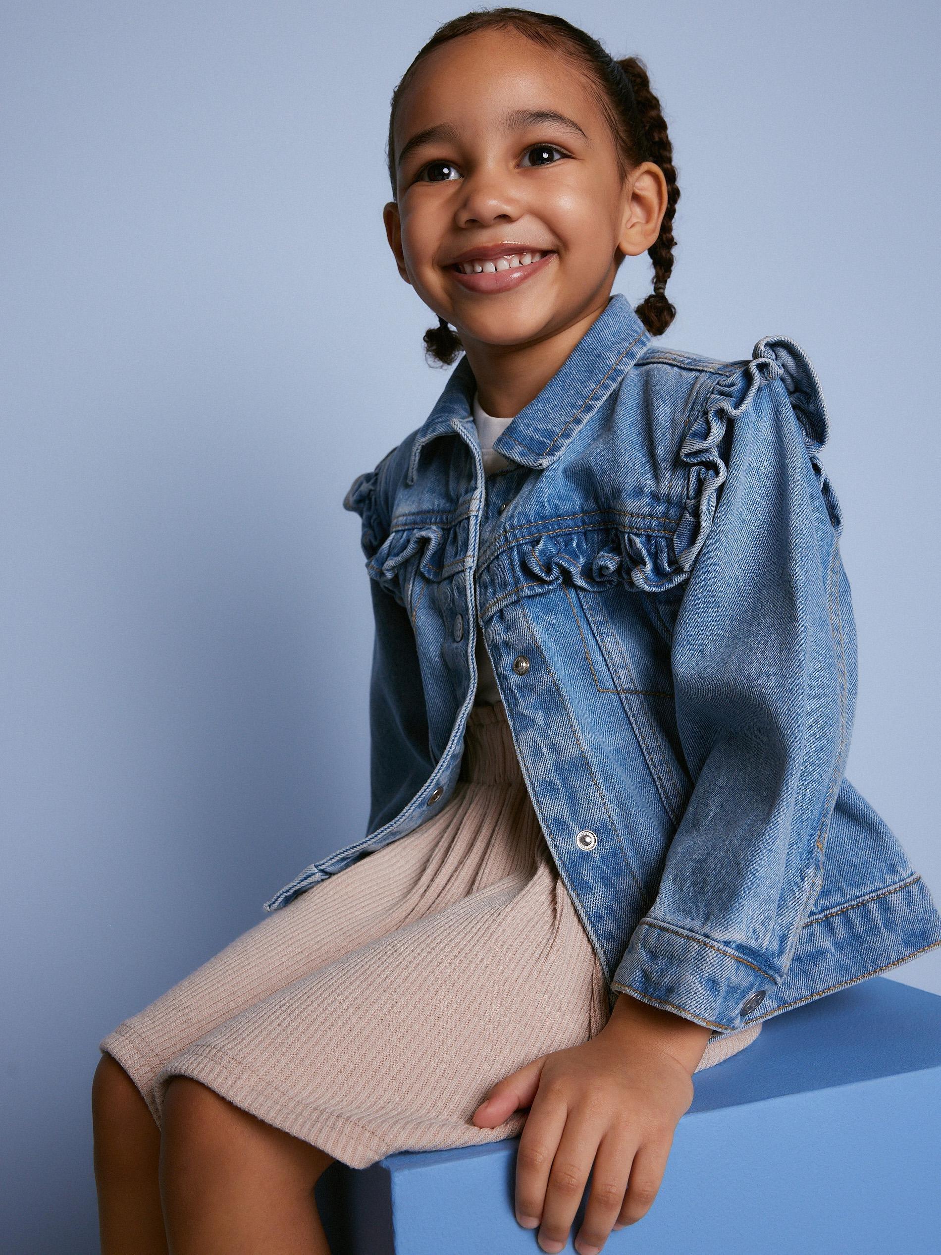 Beige Jersey Skirt, Kids Girls, , large image number 3