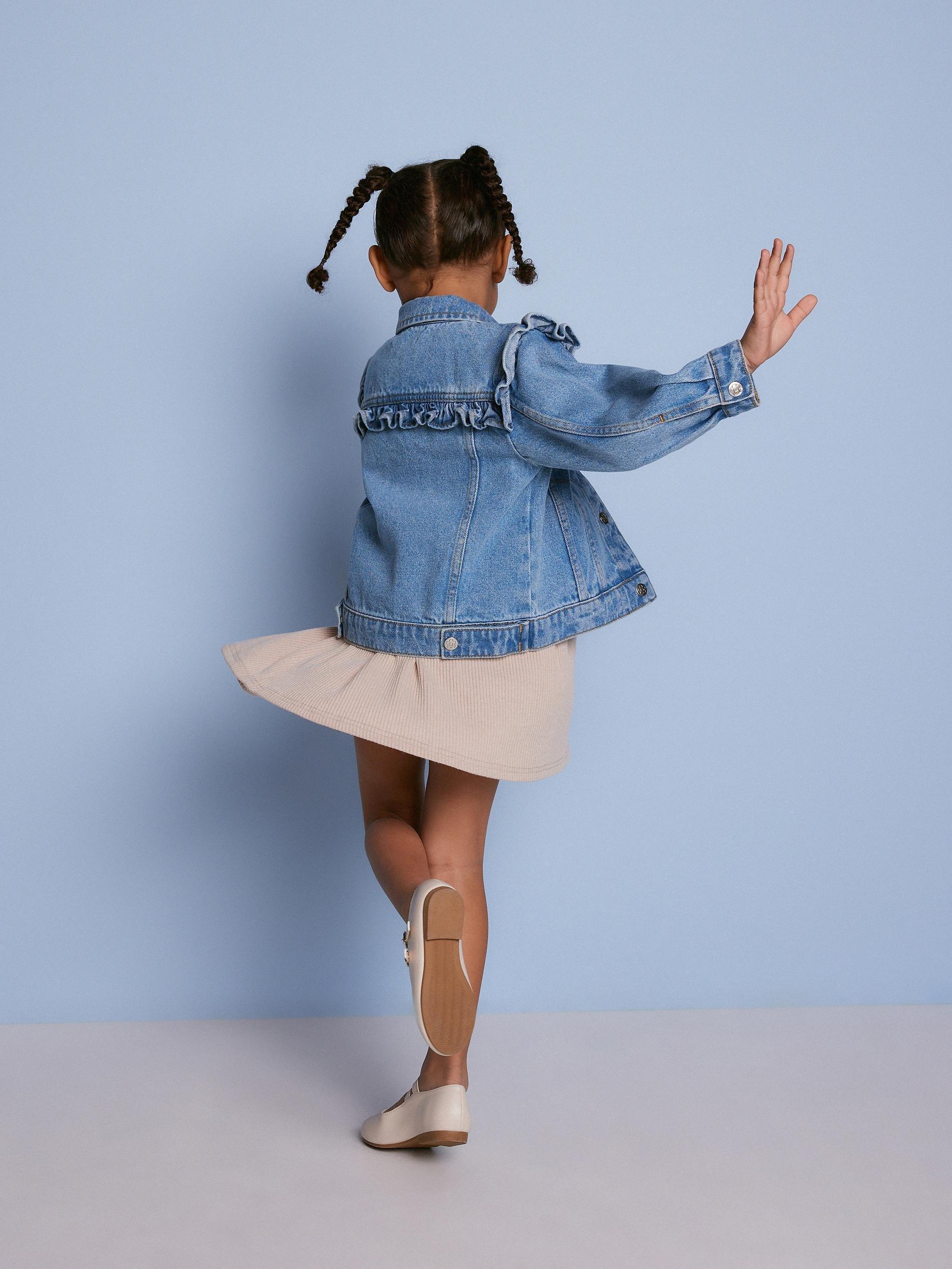 Beige Jersey Skirt, Kids Girls, , large image number 4