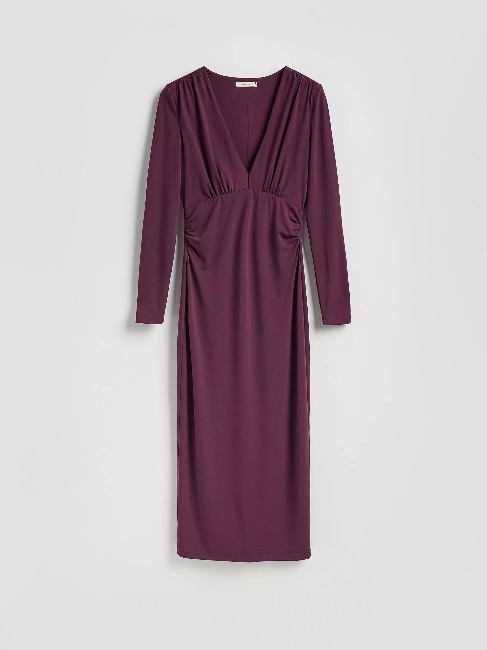 Purple Ruched Dress, Purple, large image number 4