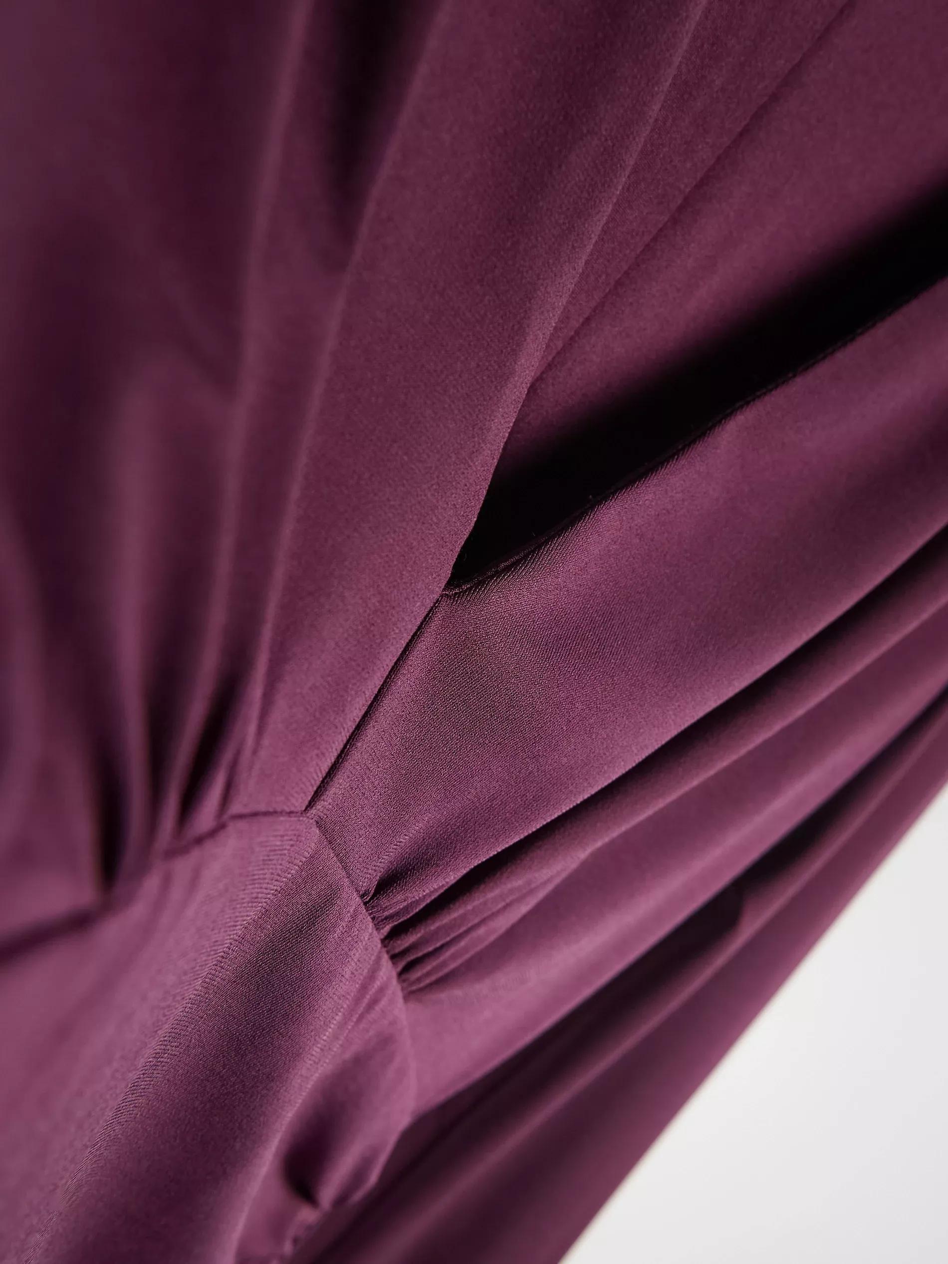 Purple Ruched Dress, Purple, large image number 5