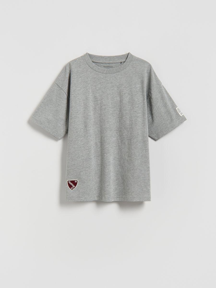 Grey Cotton T-Shirt, Light grey, large image number 2