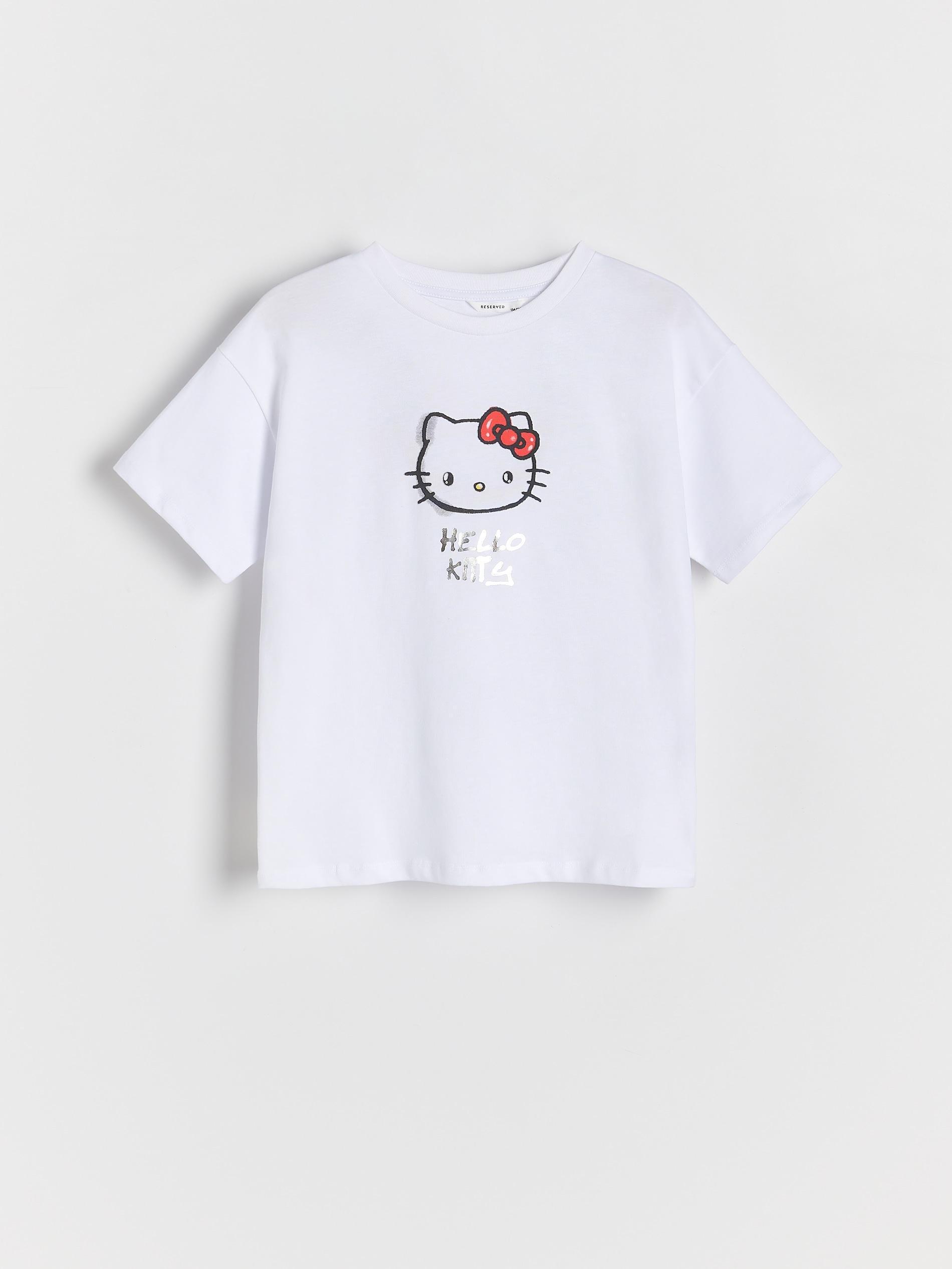 White Hello Kitty T-Shirt , Kids Girls, , large image number 1