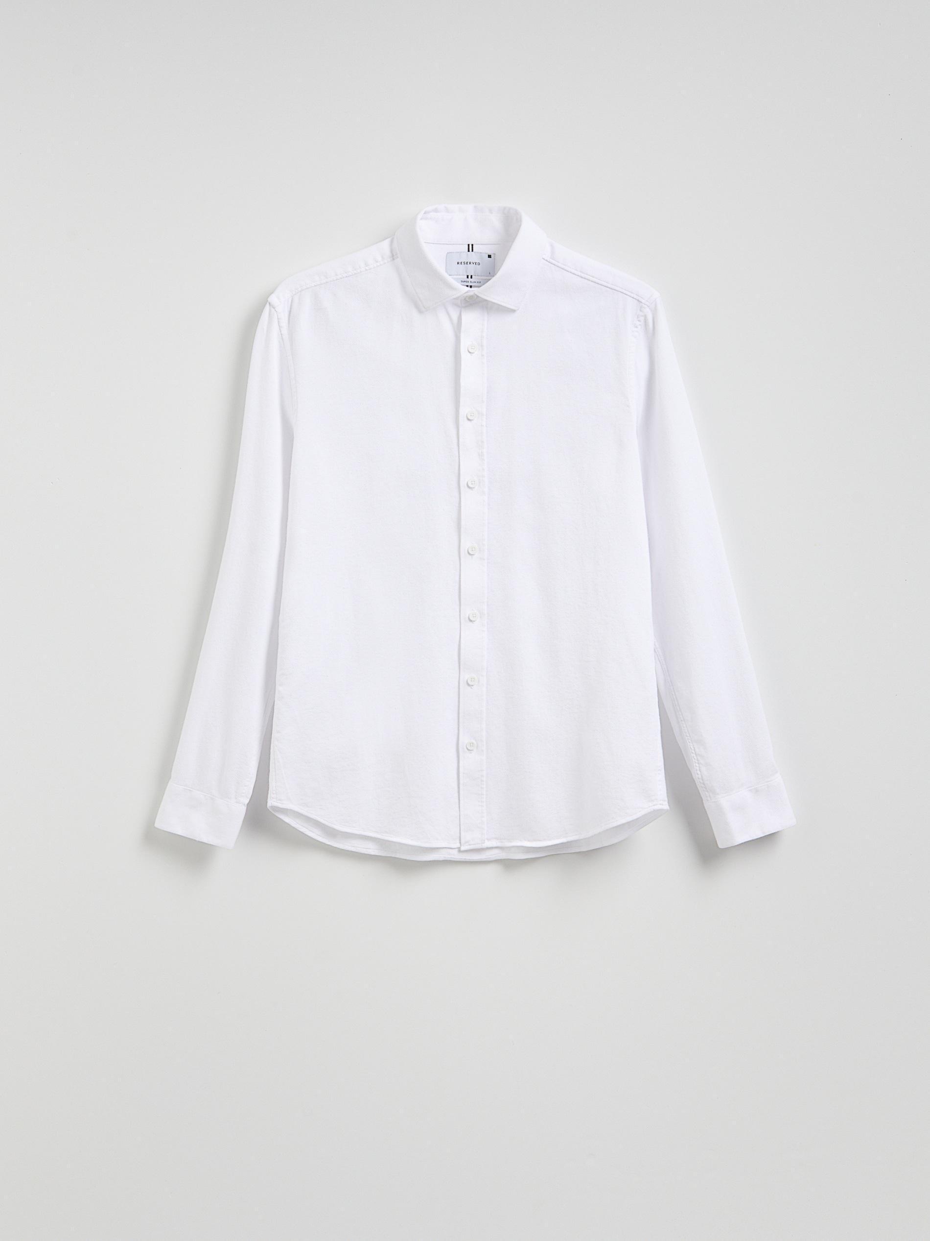 White Super Slim Fit Shirt With High Cotton Content, White, large image number 4
