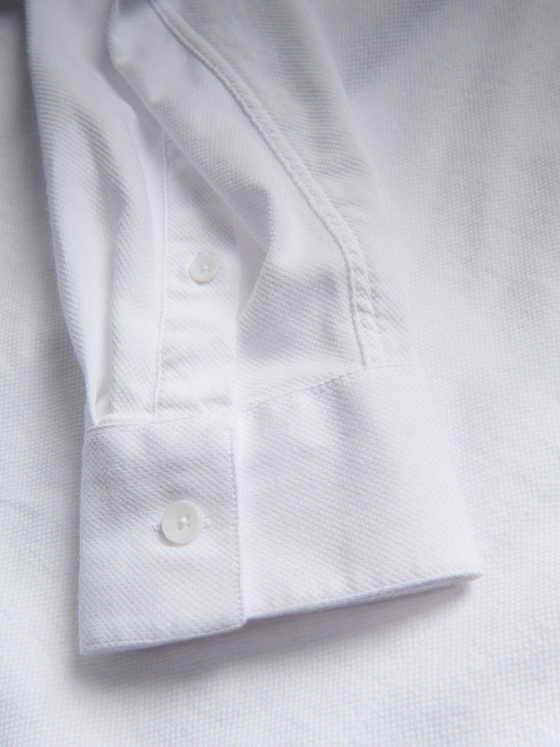 White Super Slim Fit Shirt With High Cotton Content, White, large image number 5