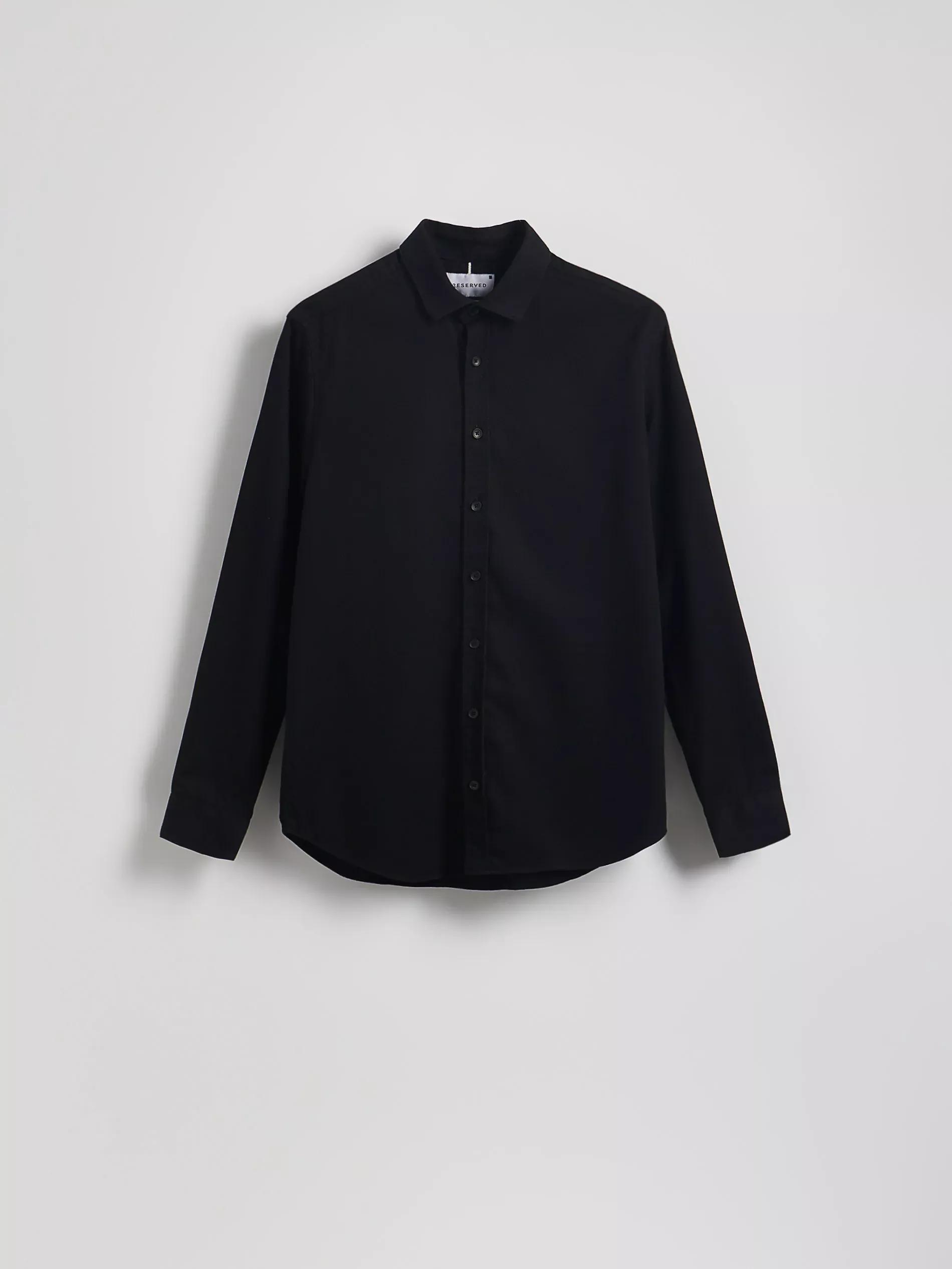 Black Super Slim Fit Shirt With High Cotton Content, , large image number 5