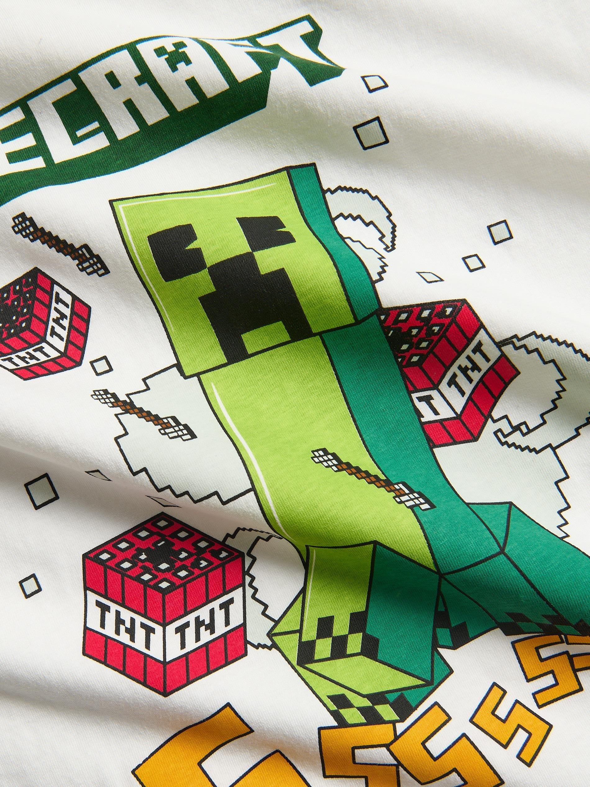 Cream Minecraft Cotton T-Shirt, Ivory, medium