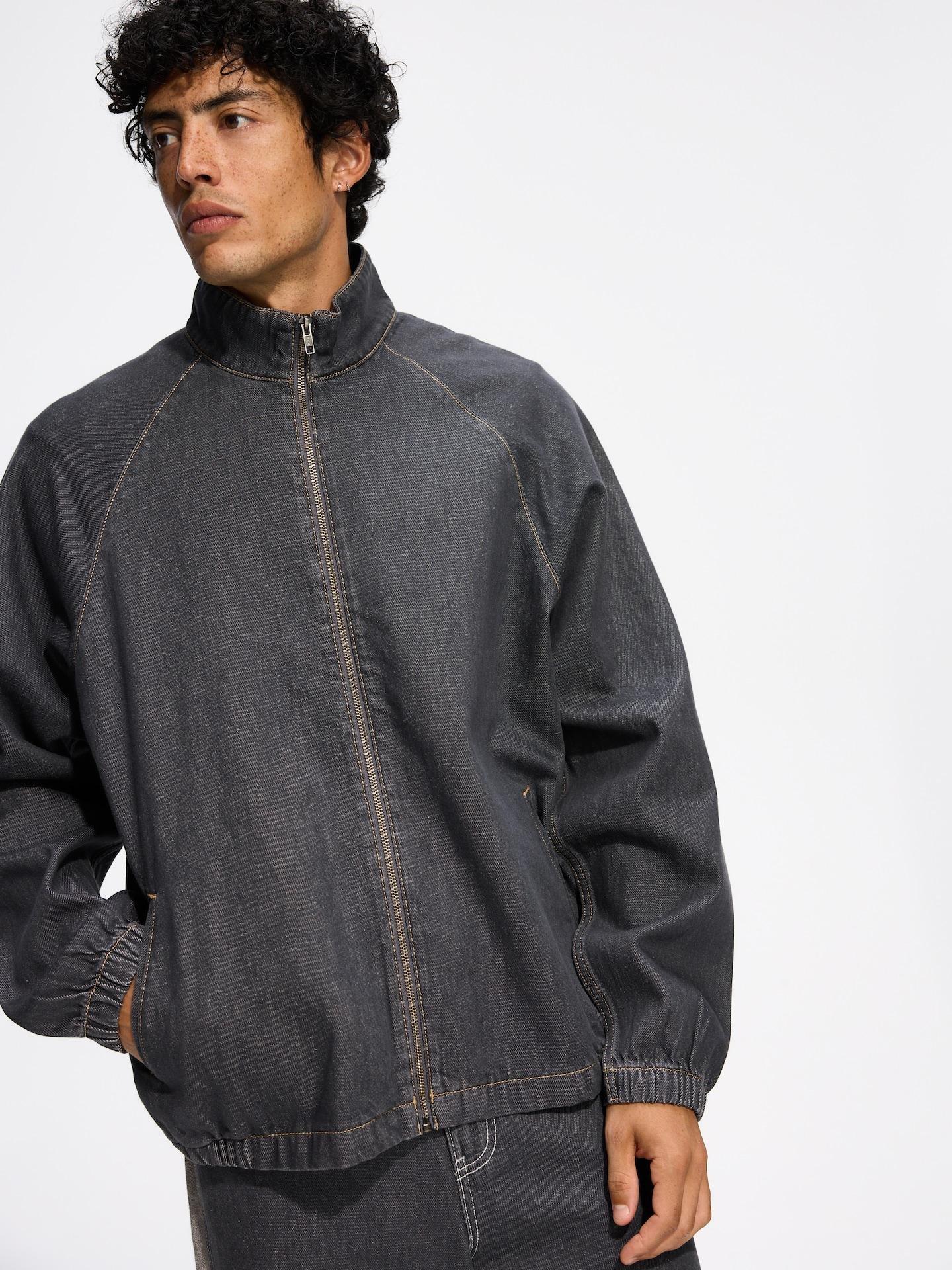Grey Denim Jacket, Grey, medium