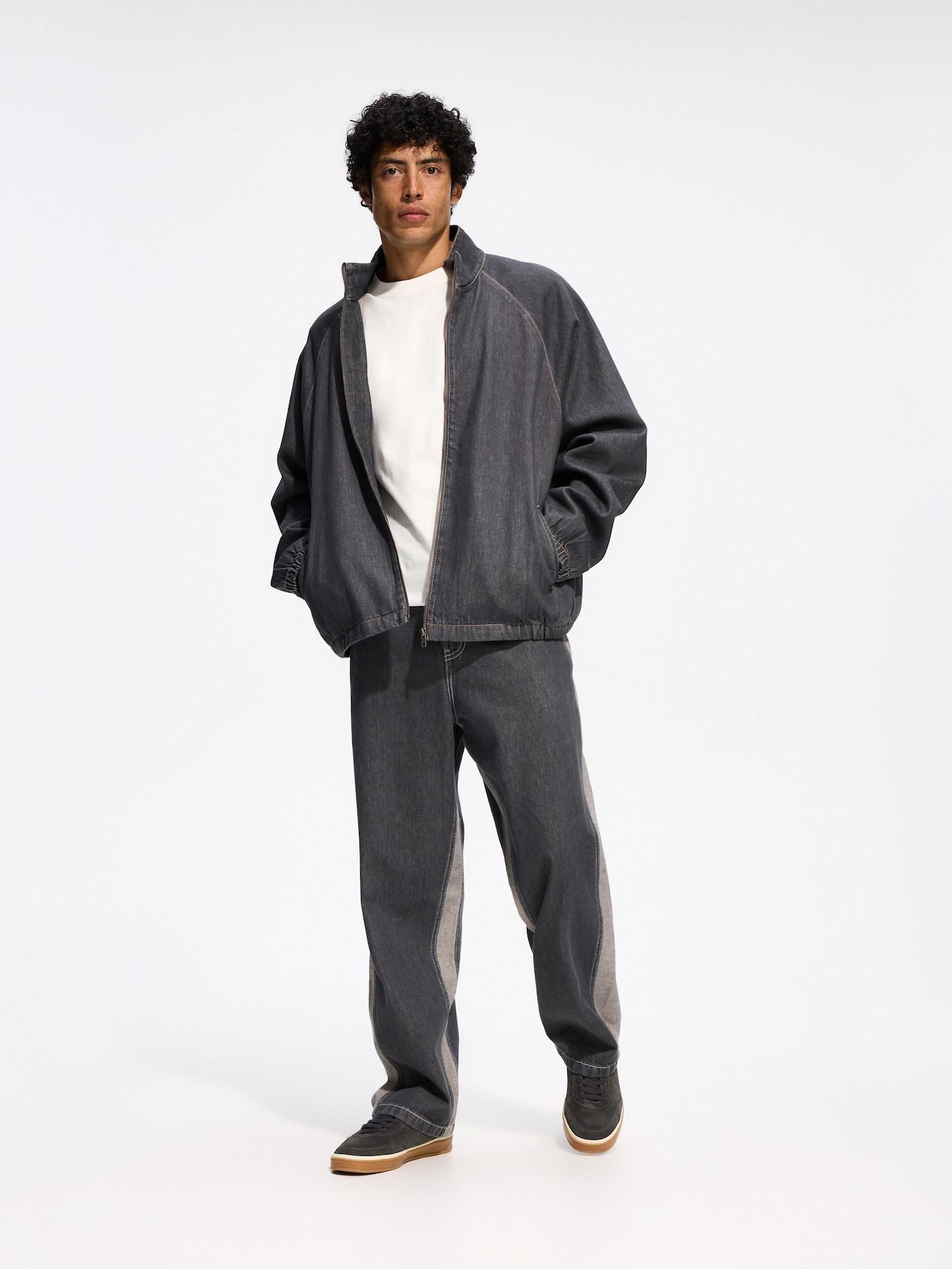 Grey Denim Jacket, Grey, medium