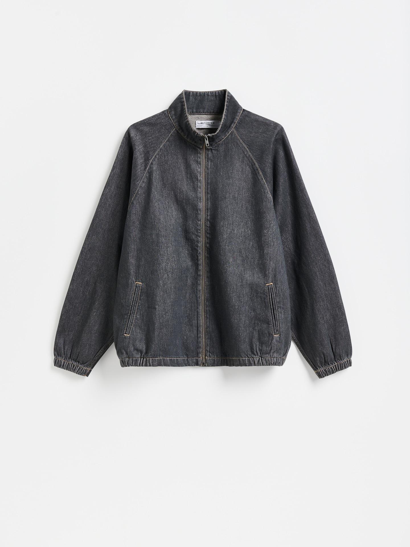 Grey Denim Jacket, Grey, large image number 3