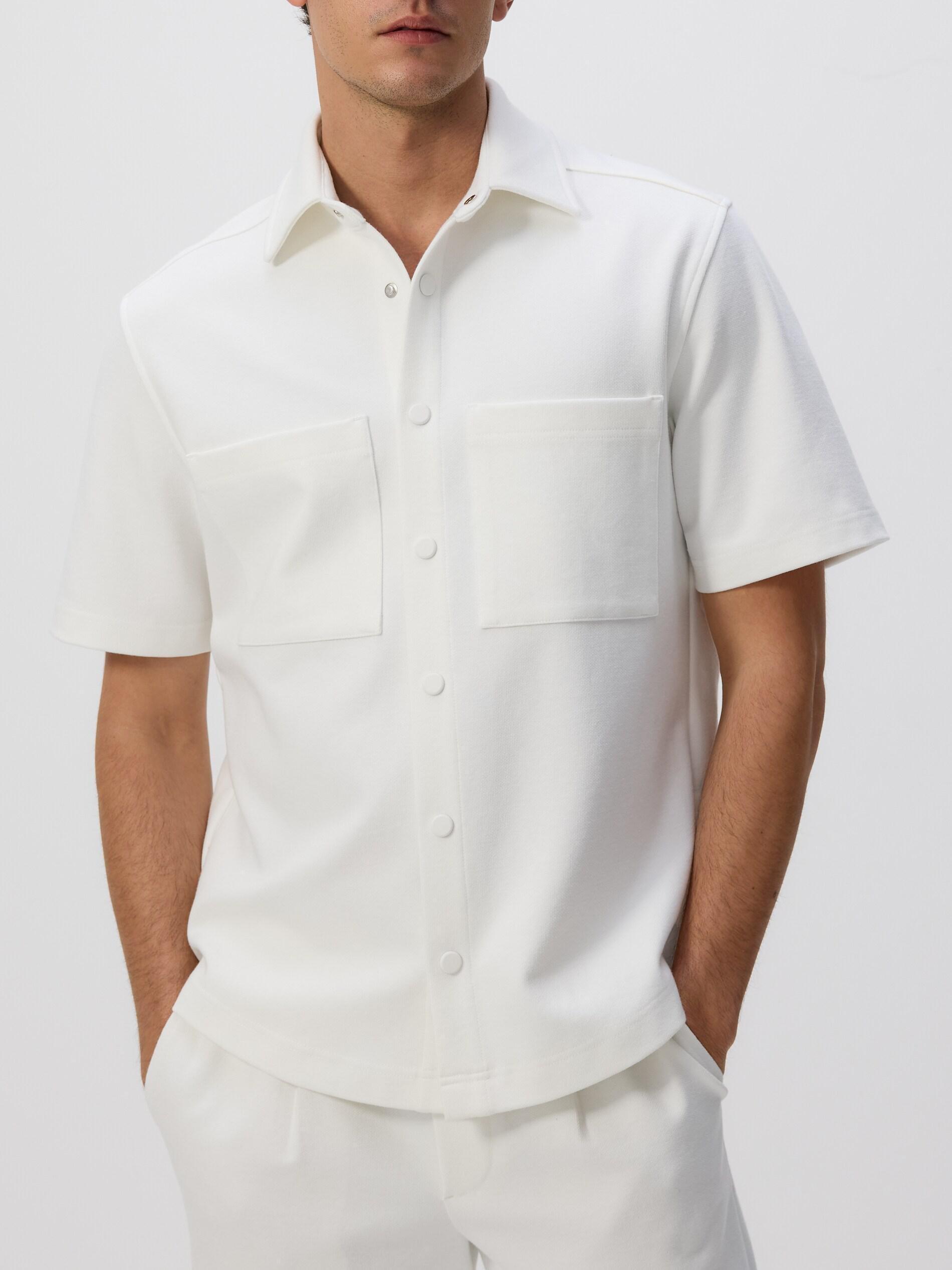 CREAM Regular fit short sleeve shirt, Ivory, large image number 0