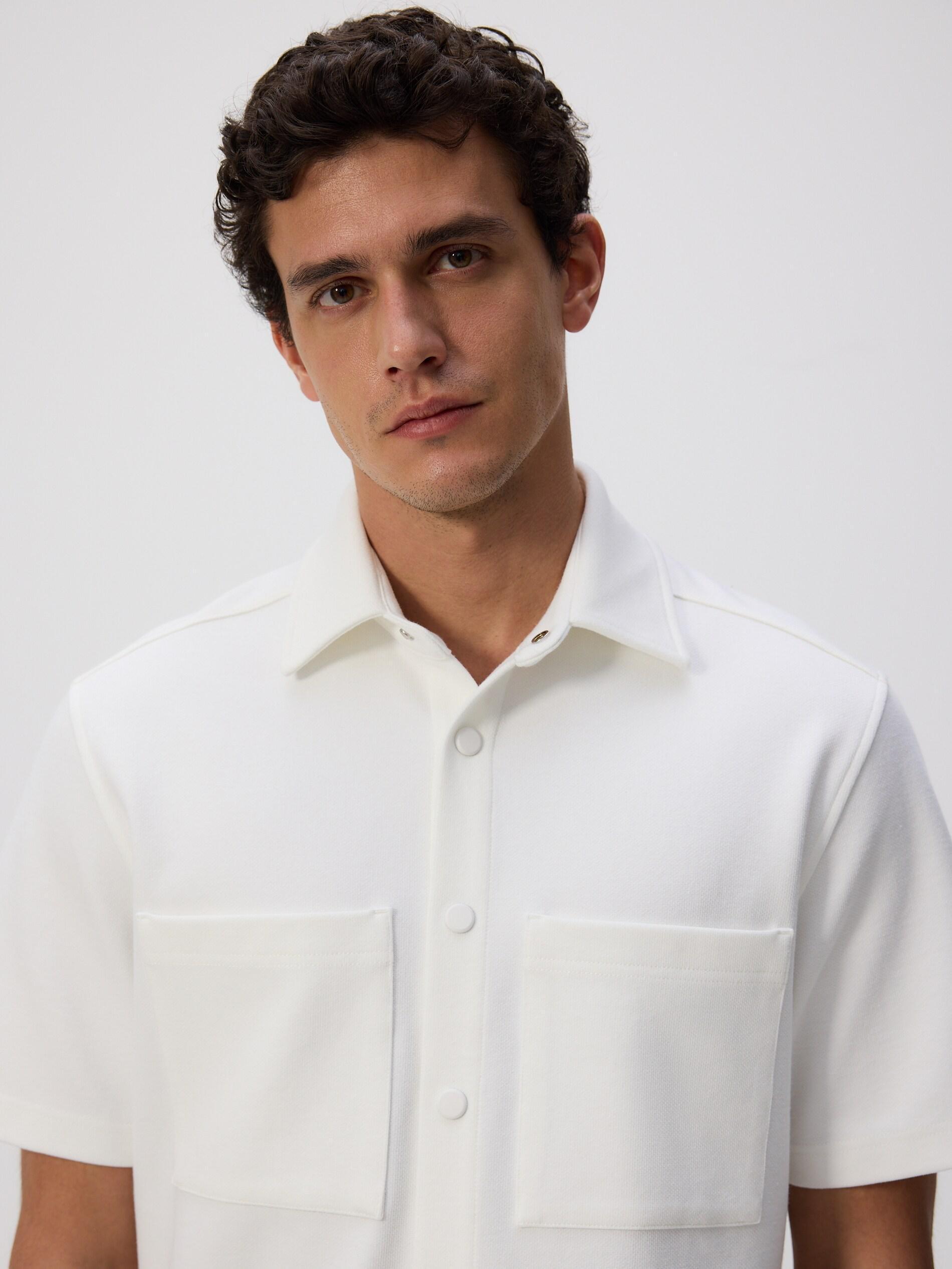 CREAM Regular fit short sleeve shirt, Ivory, large image number 2