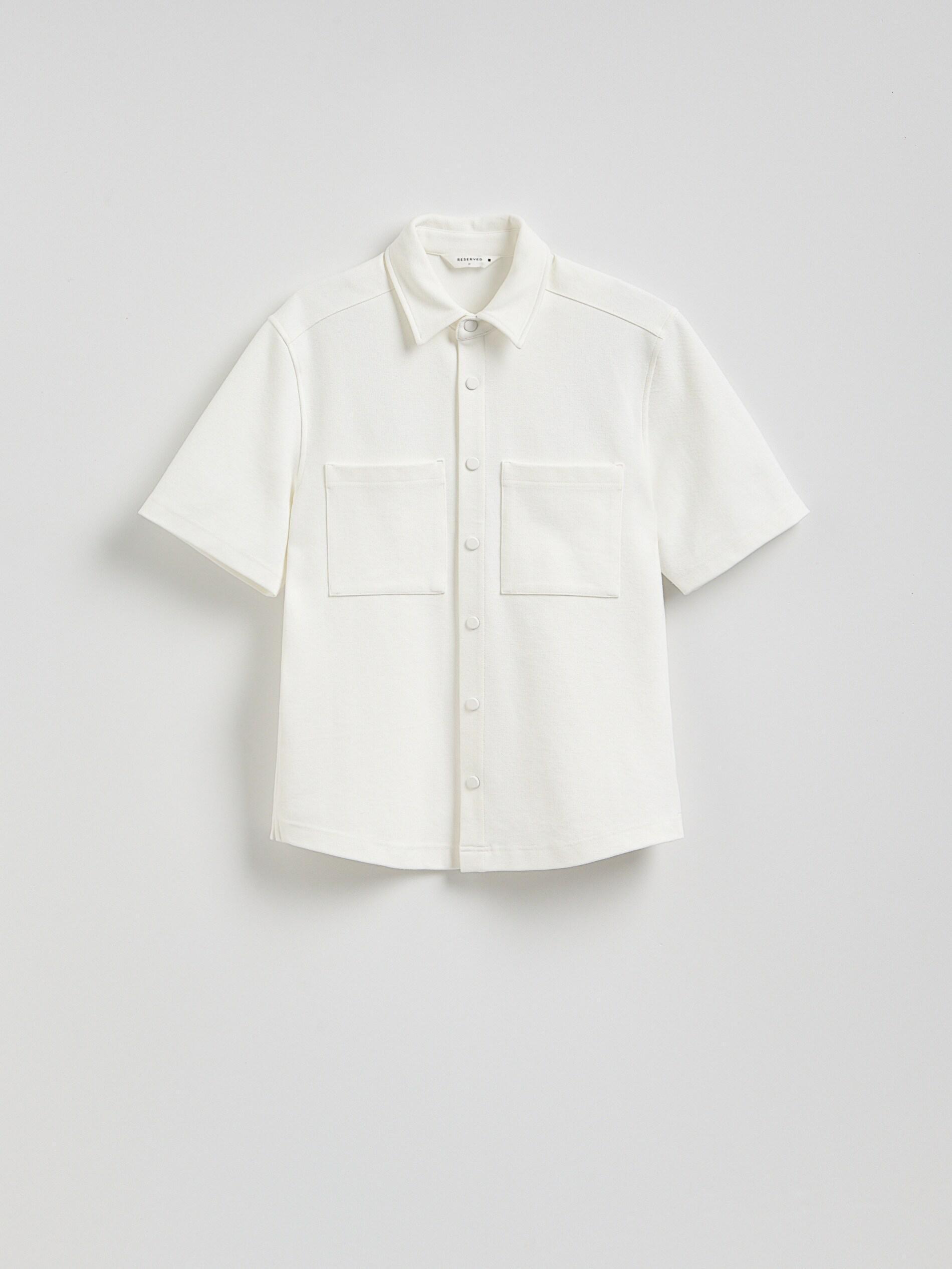 CREAM Regular fit short sleeve shirt, Ivory, large image number 5