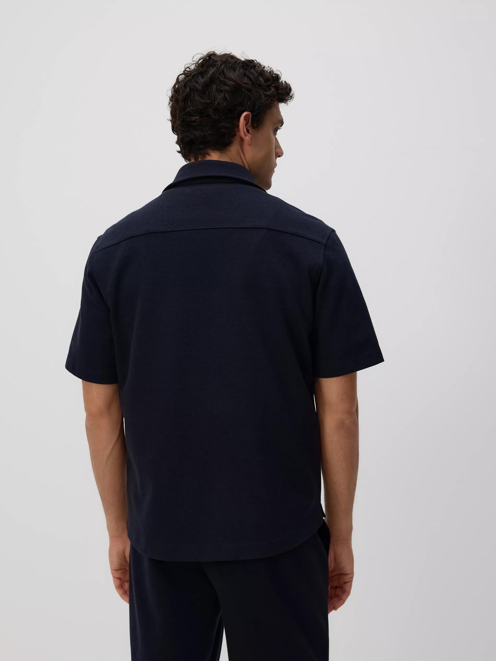 Navy Regular Fit Short Sleeve Shirt, Navy, large image number 3