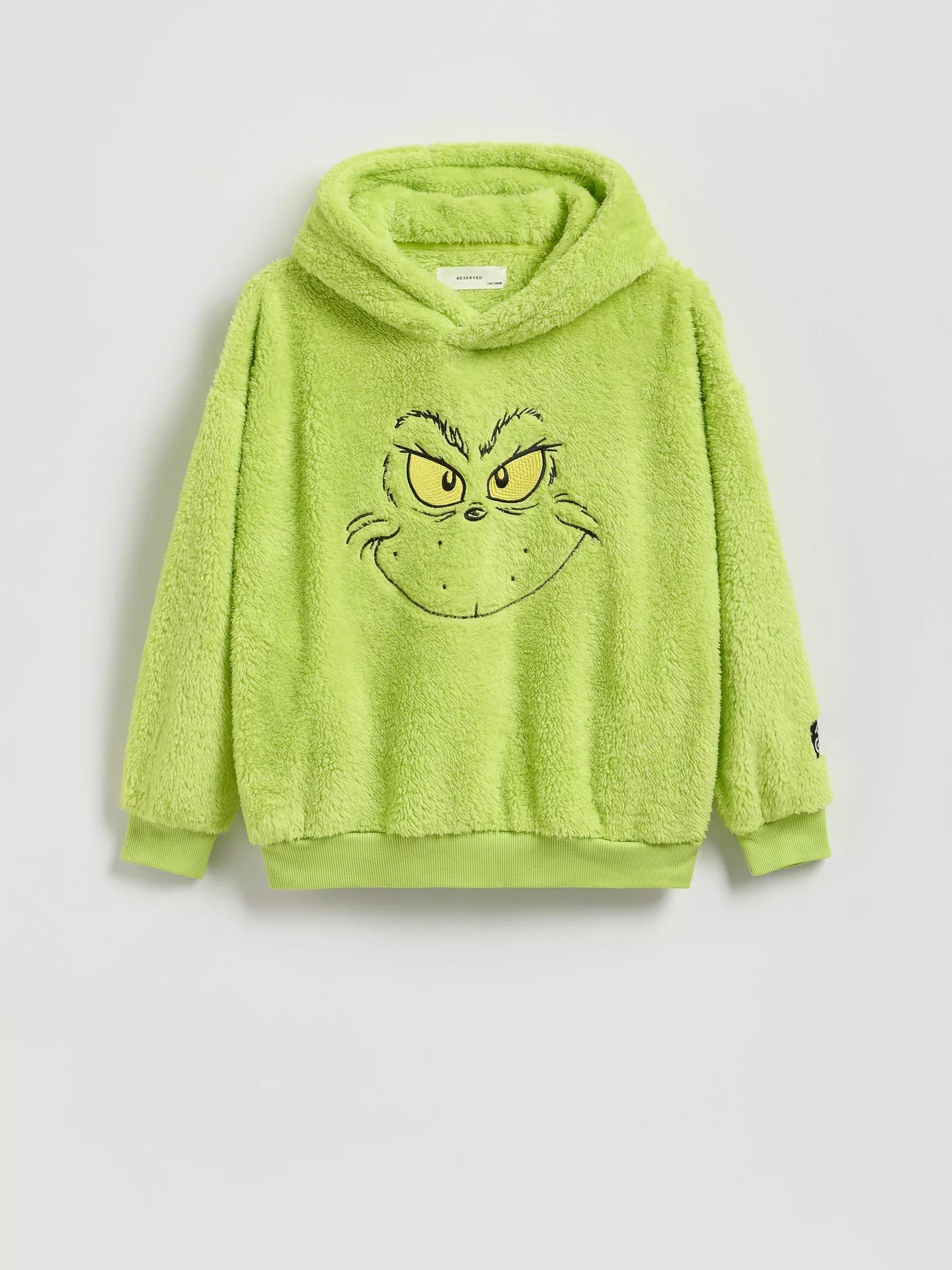 Green Christmas Sweatshirt Grinch, Green, medium