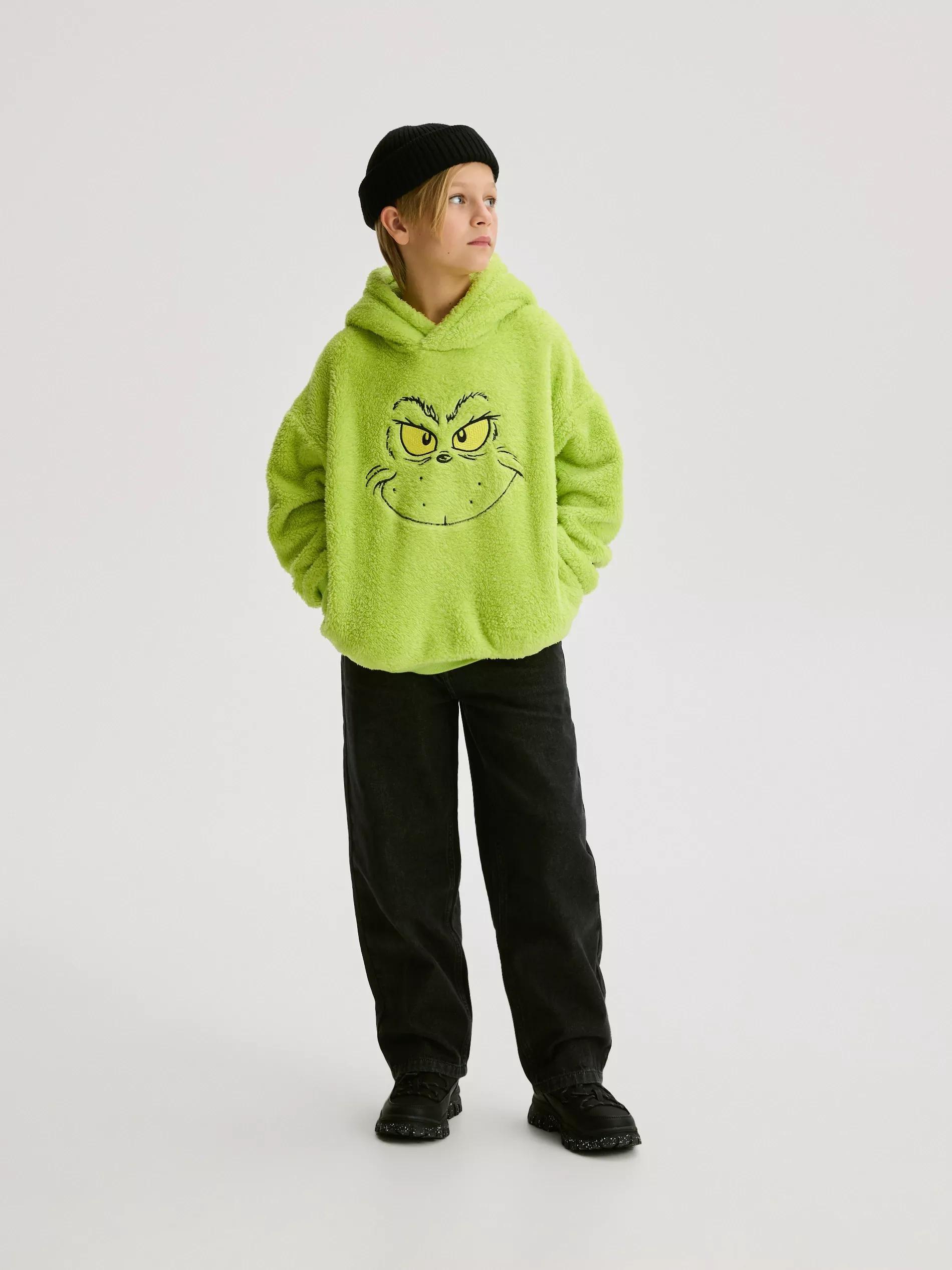 Green Christmas Sweatshirt Grinch, Green, large image number 3