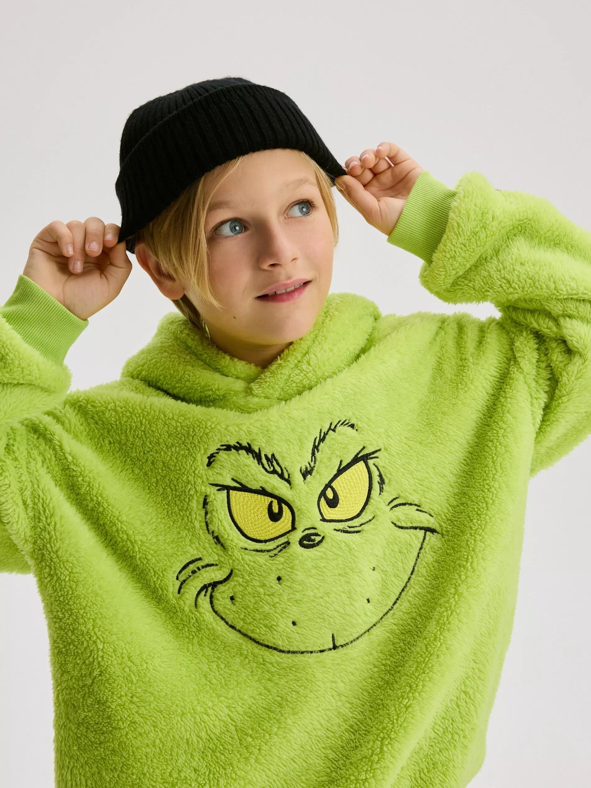 Green Christmas Sweatshirt Grinch, Green, large image number 4