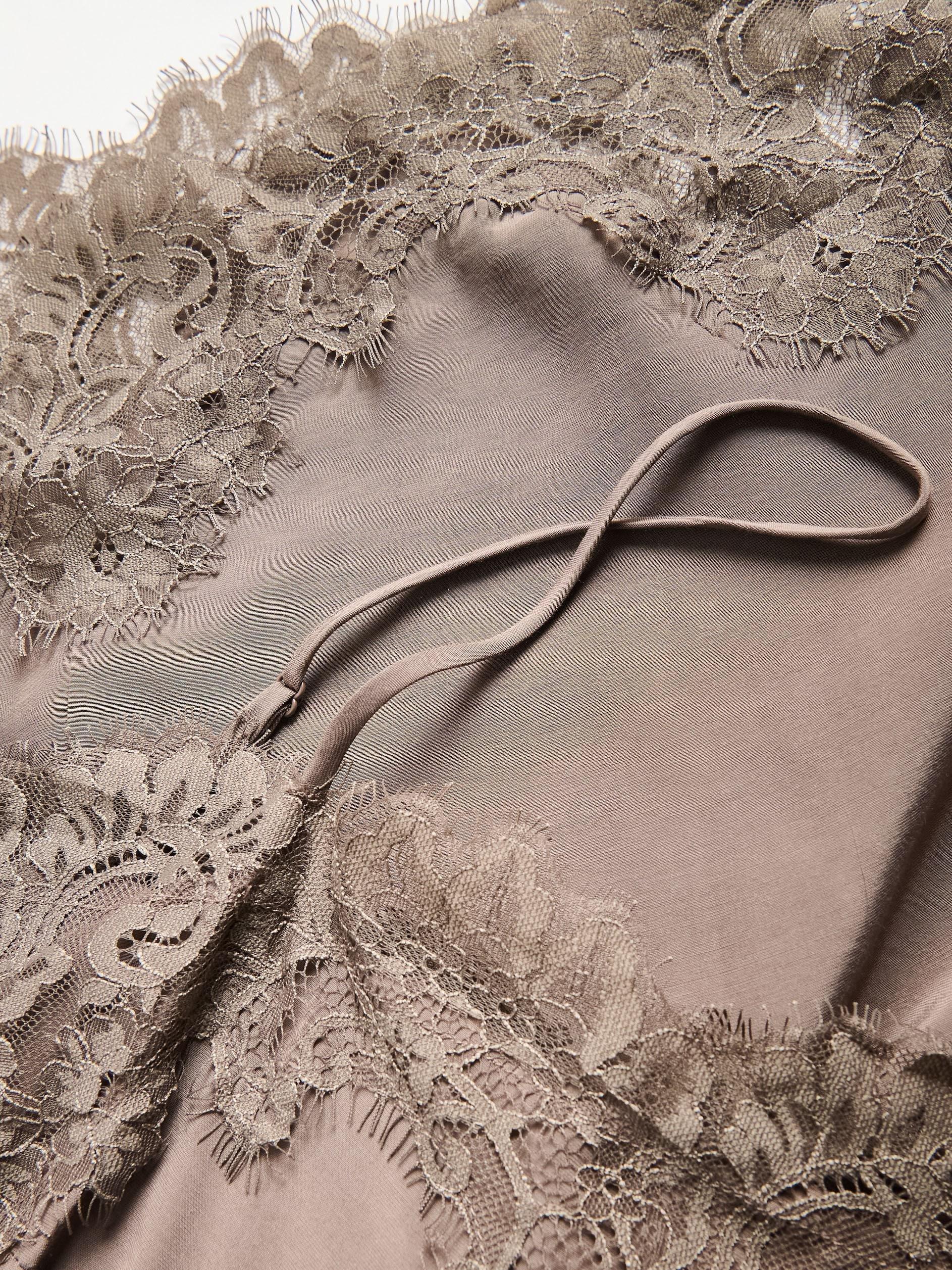 Brown Viscose Rich Nightdress, Brown, large image number 5
