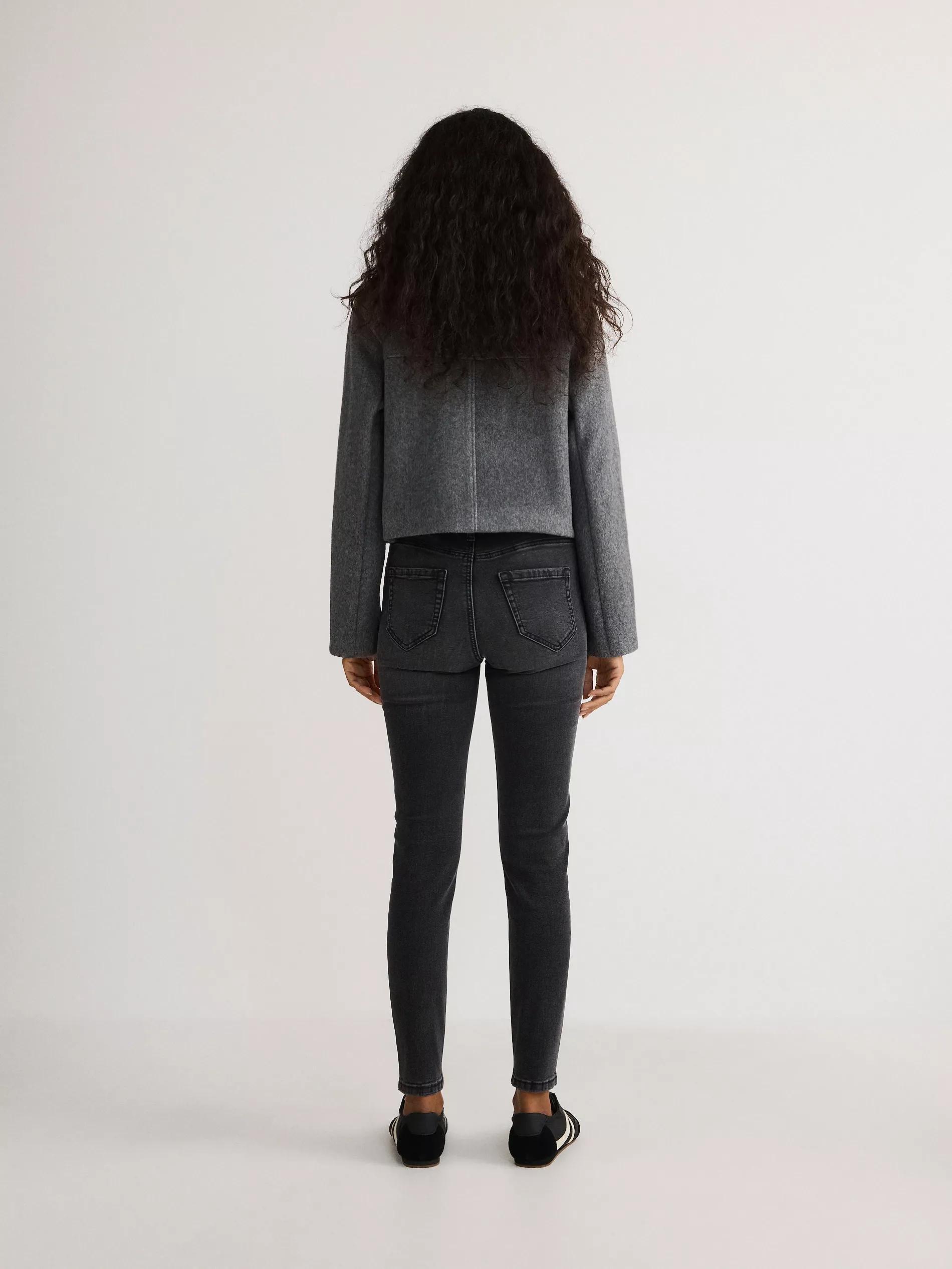 Grey Slim Fit Jeans With High Waist, , large image number 6