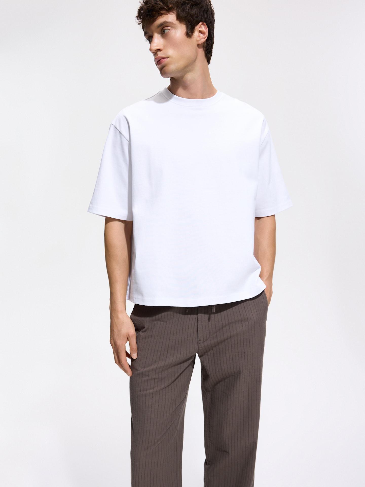 Brown Relaxed Straight Trousers, Brown, large image number 2