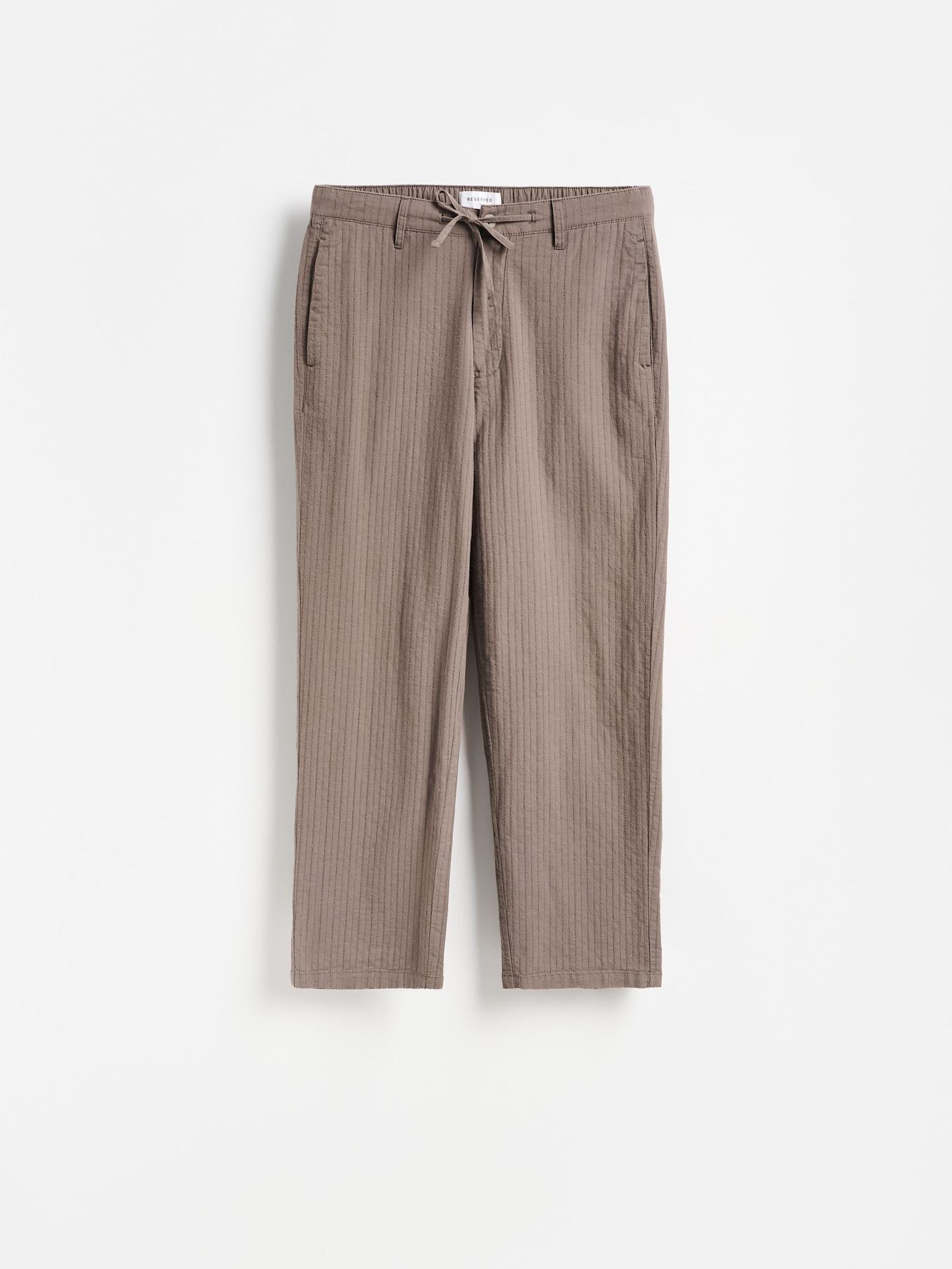 Brown Relaxed Straight Trousers, Brown, large image number 4