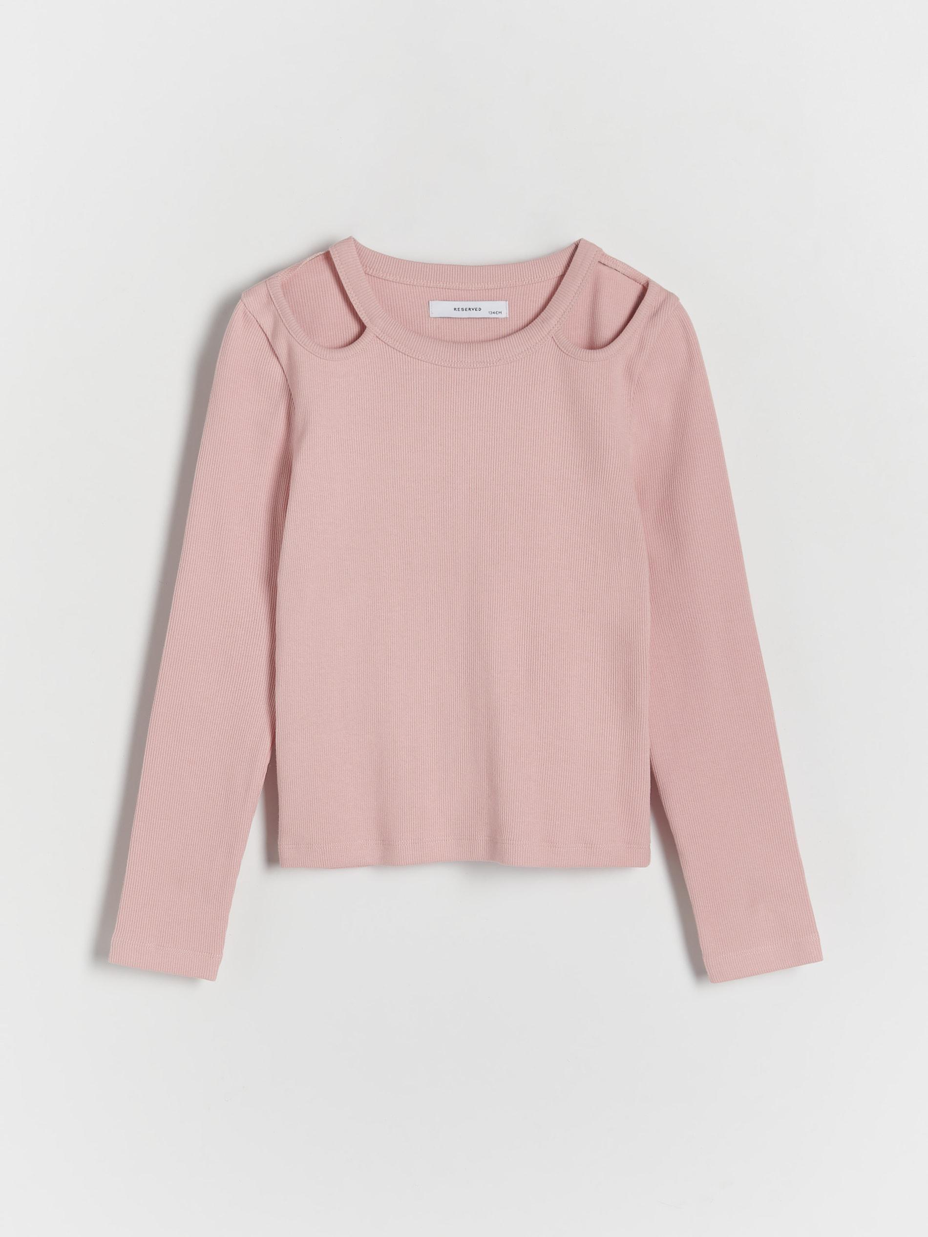 Reserved - Pink Shirt With Open Shoulders, Kids Girls