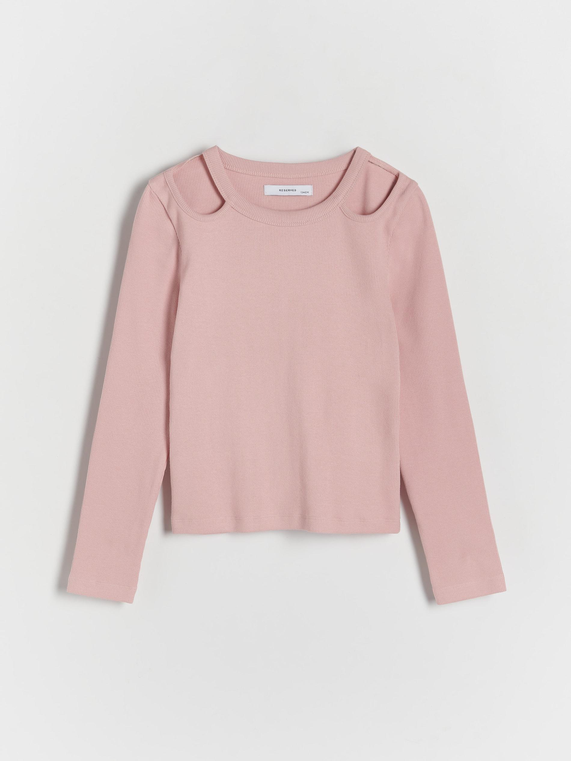 Pink Shirt With Open Shoulders, Kids Girls, , large image number 0