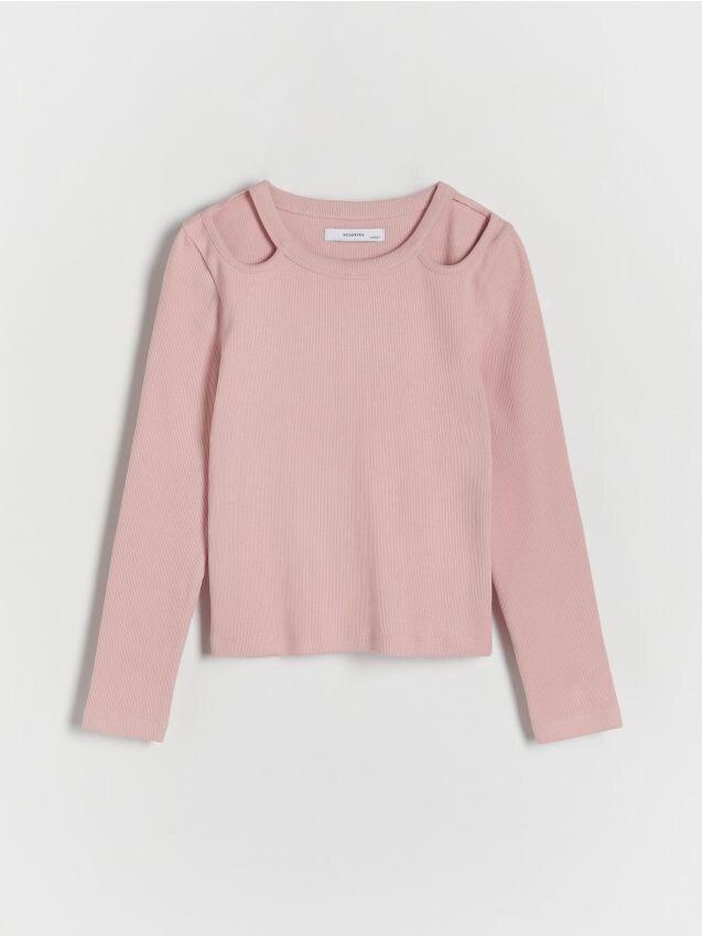 Pink Shirt With Open Shoulders, Kids Girls, , large image number 1