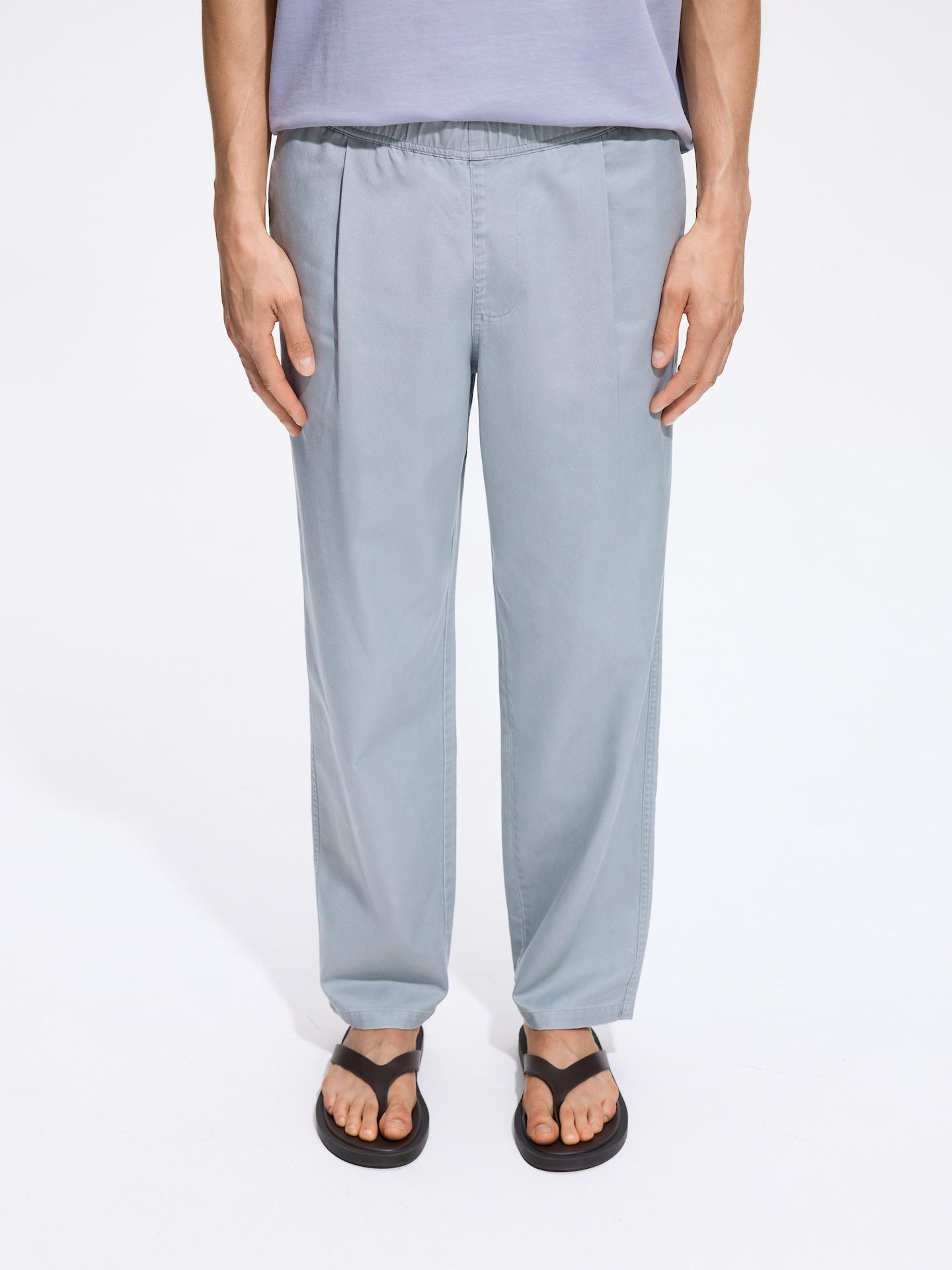 Grey Loose Carrot Trousers, Light grey, large image number 2