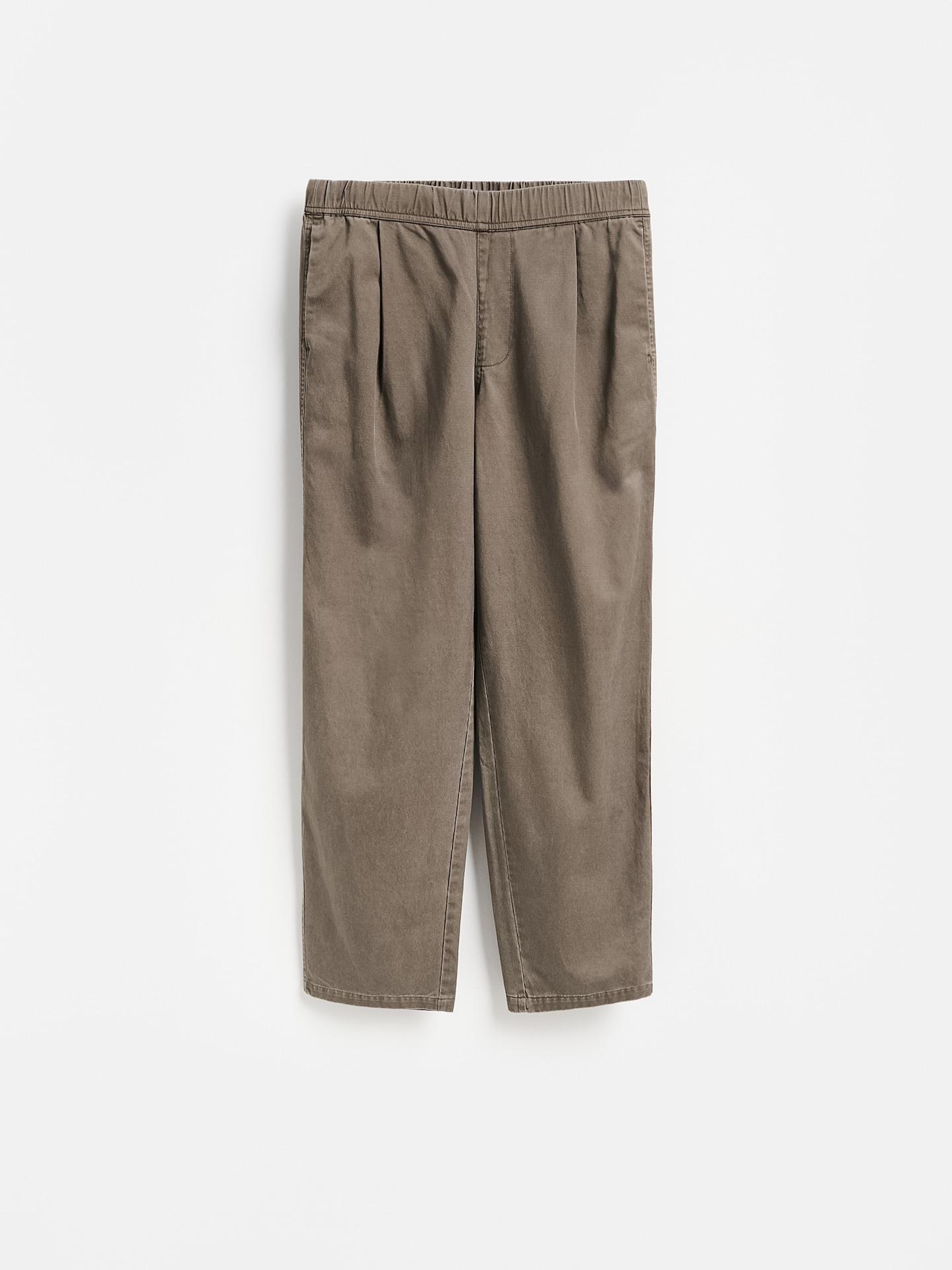 Brown Loose Carrot Trousers, Brown, large image number 3