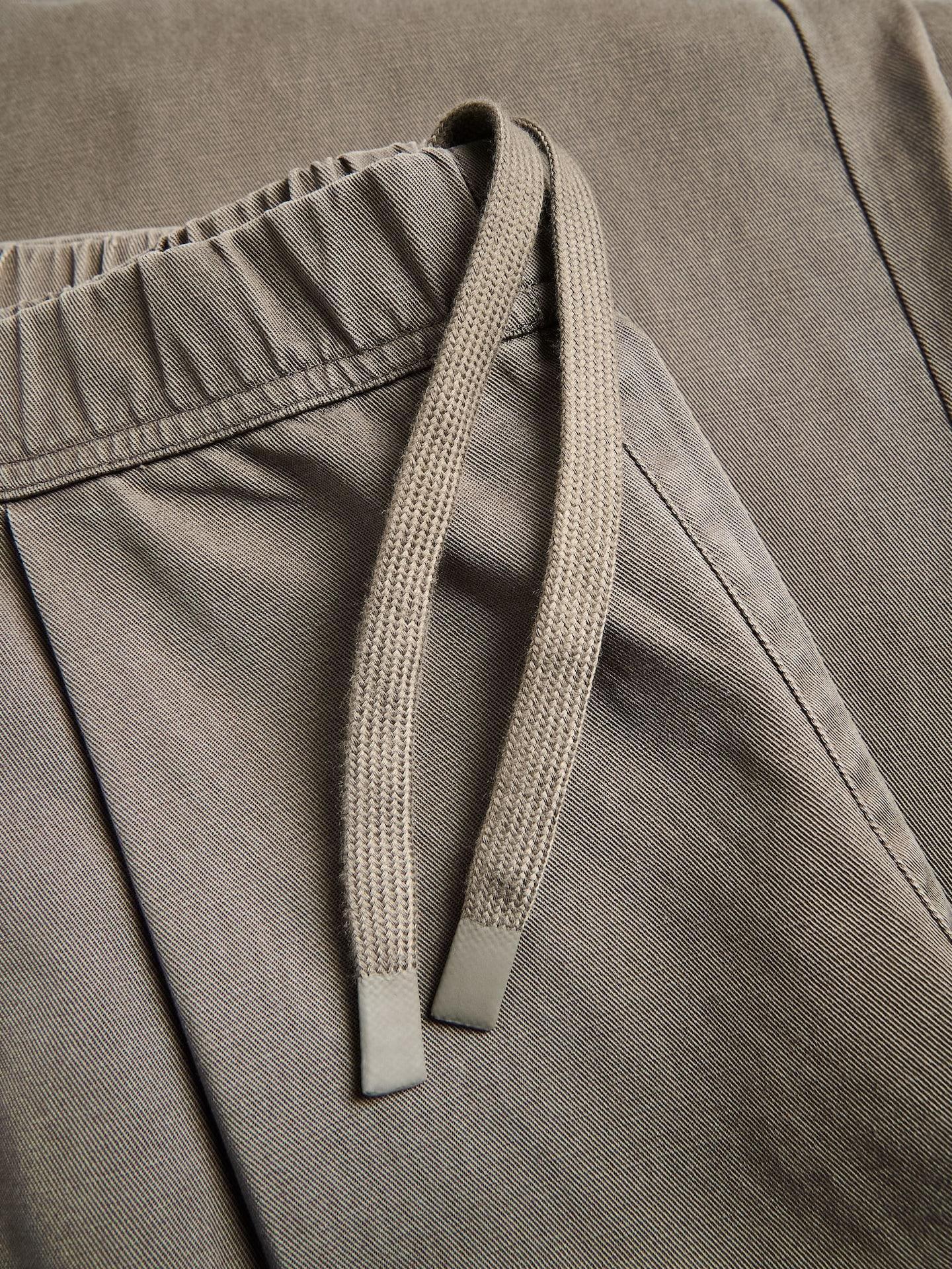 Brown Loose Carrot Trousers, Brown, large image number 4