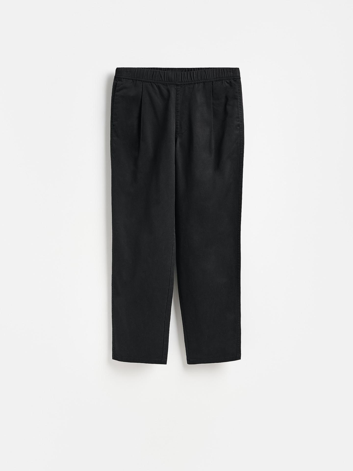 Black Loose Carrot Trousers, Black, large image number 5