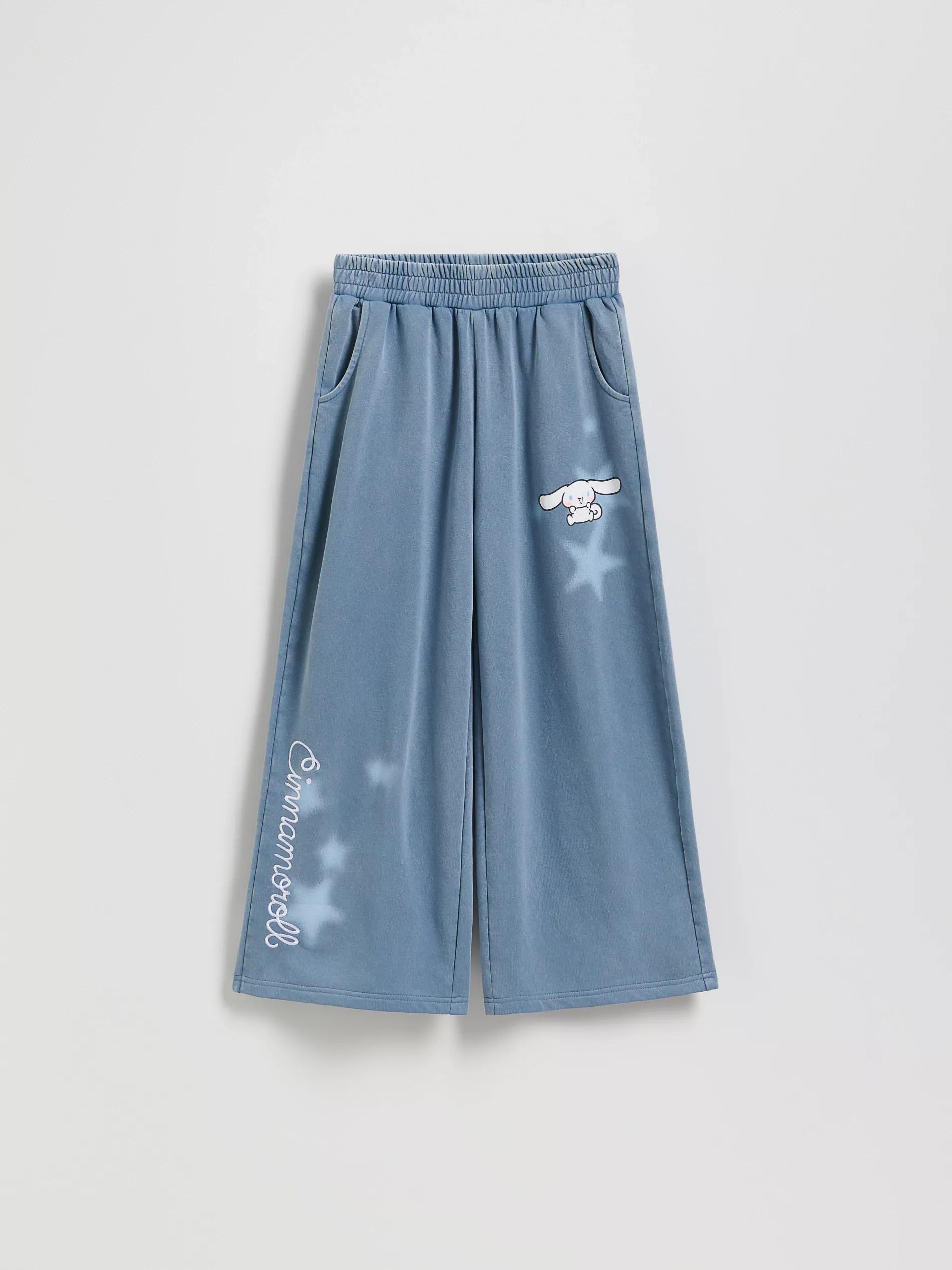 GIRLS` TROUSER S STEEL BLUE, Blue, medium