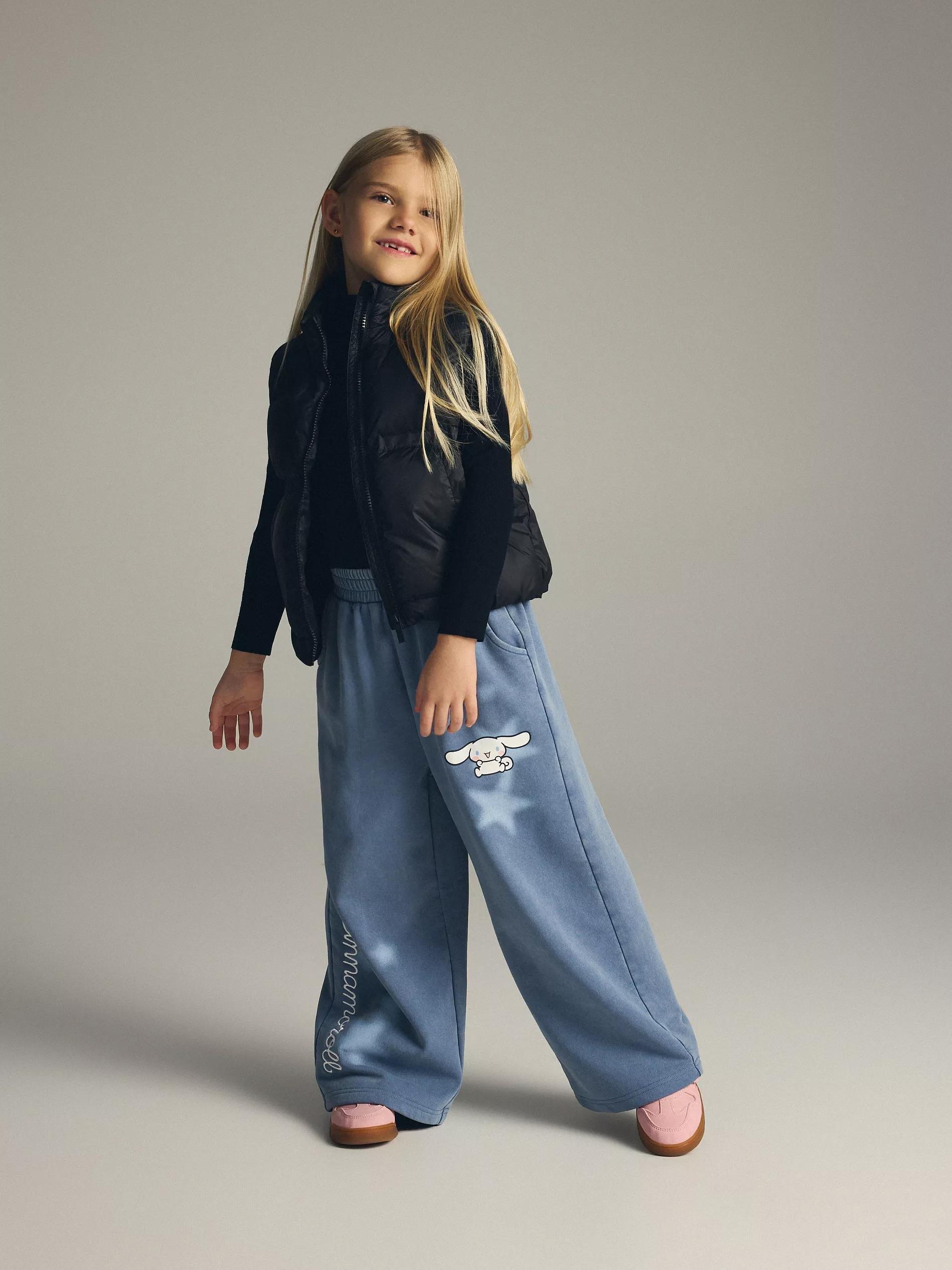 GIRLS` TROUSER S STEEL BLUE, Blue, large image number 1