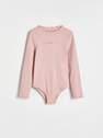 Reserved - Pink Cotton Bodysuit With Embroidery, Kids Girls