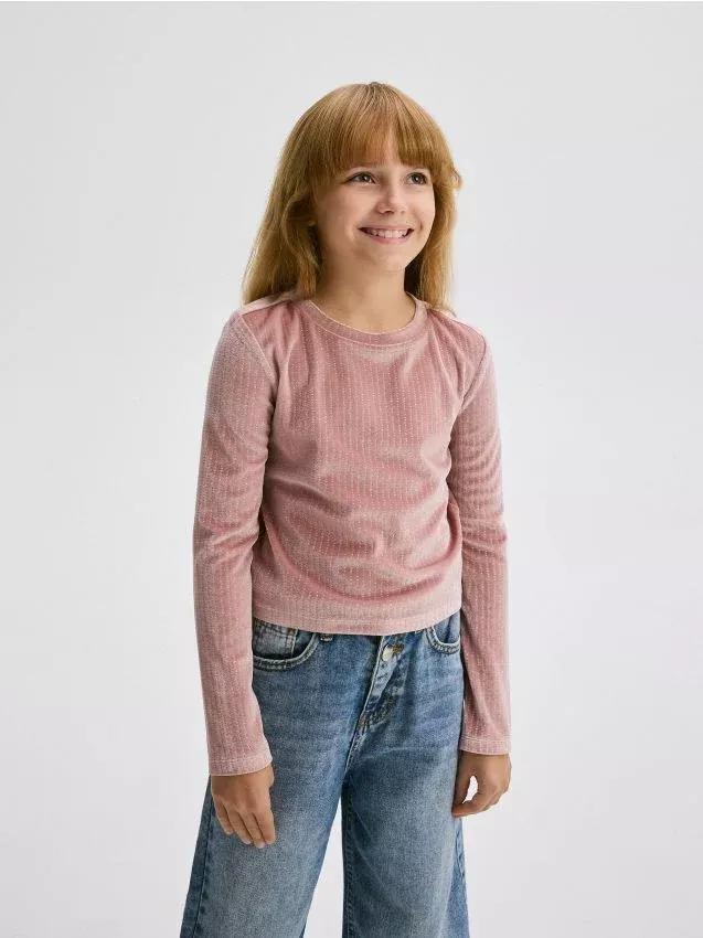 Pink Blouse With Metallic Thread, , large image number 0