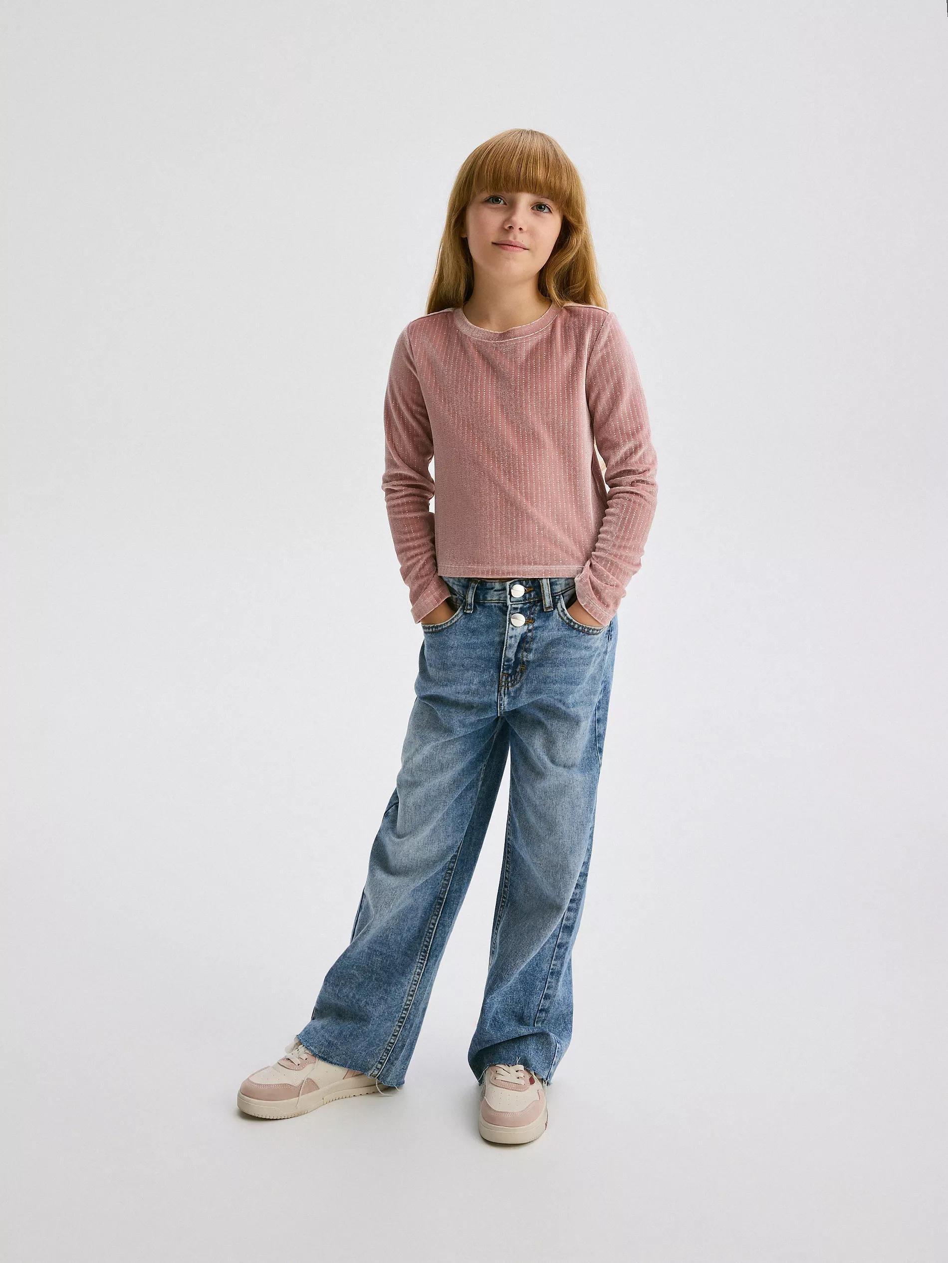 Pink Blouse With Metallic Thread, , large image number 3