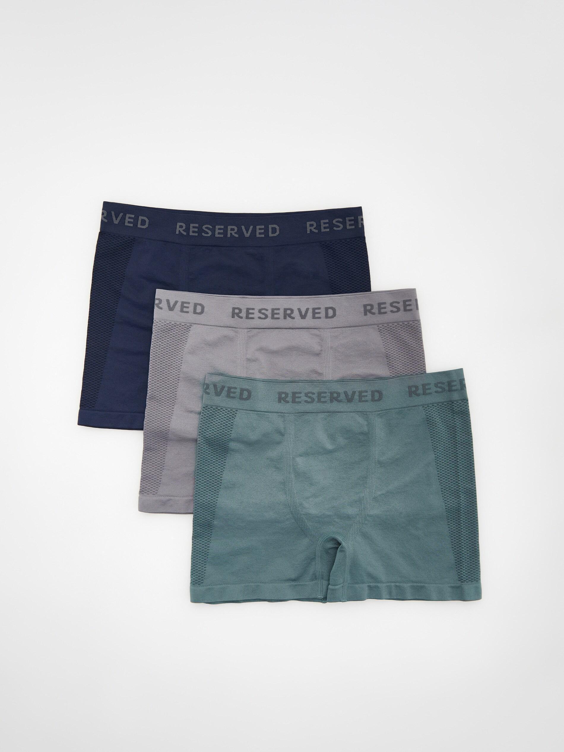 Light Olive 3 Pack Of Seamless Boxer Shorts, , large image number 0