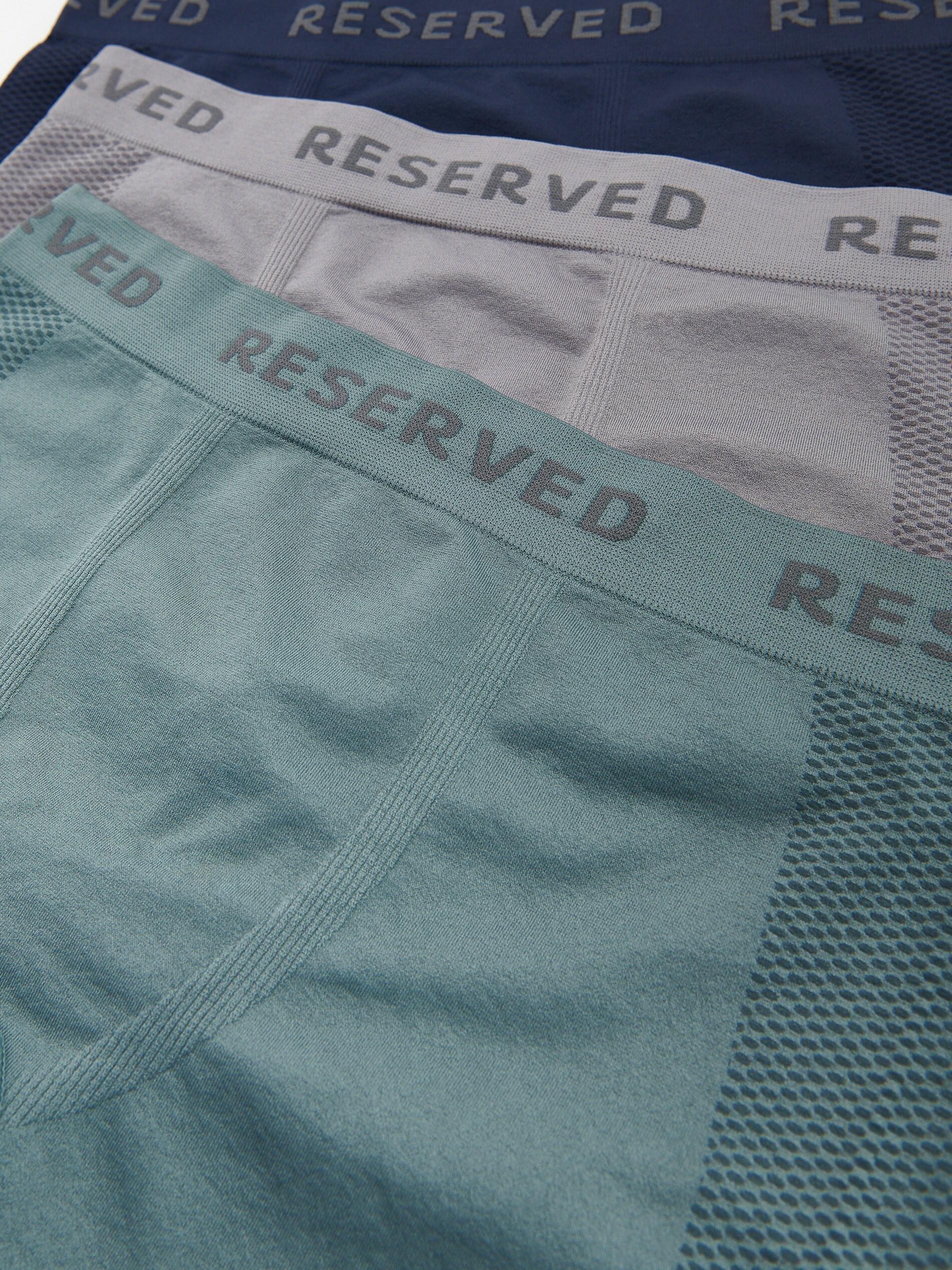 Light Olive 3 Pack Of Seamless Boxer Shorts, , large image number 1