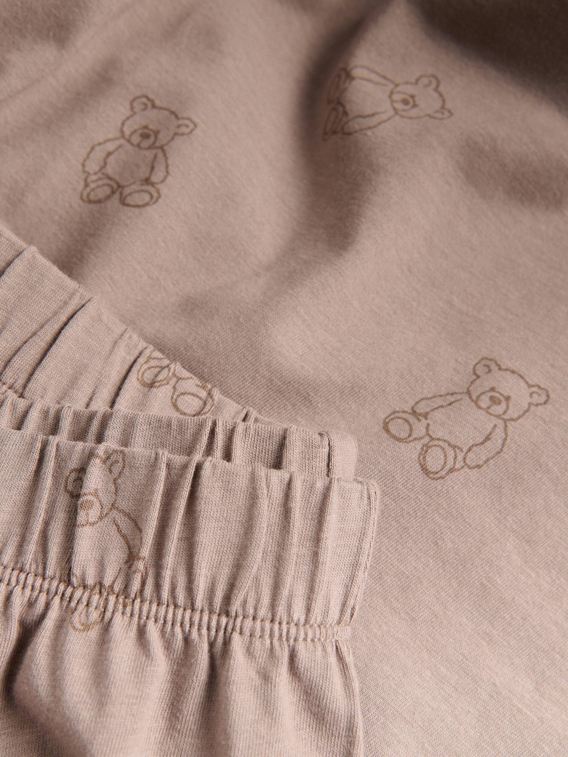 COFFEE Two piece cotton pyjama set, Brown, large image number 5