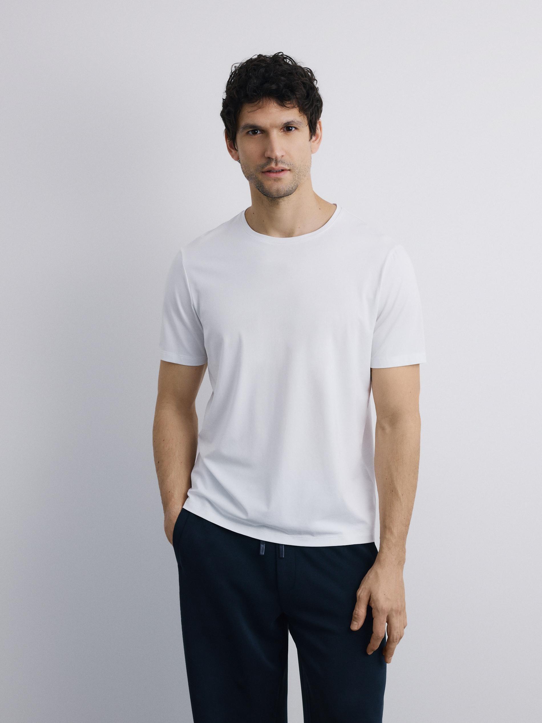 White Regular Fit Mercerised Cotton Rich T-Shirt, White, large image number 2